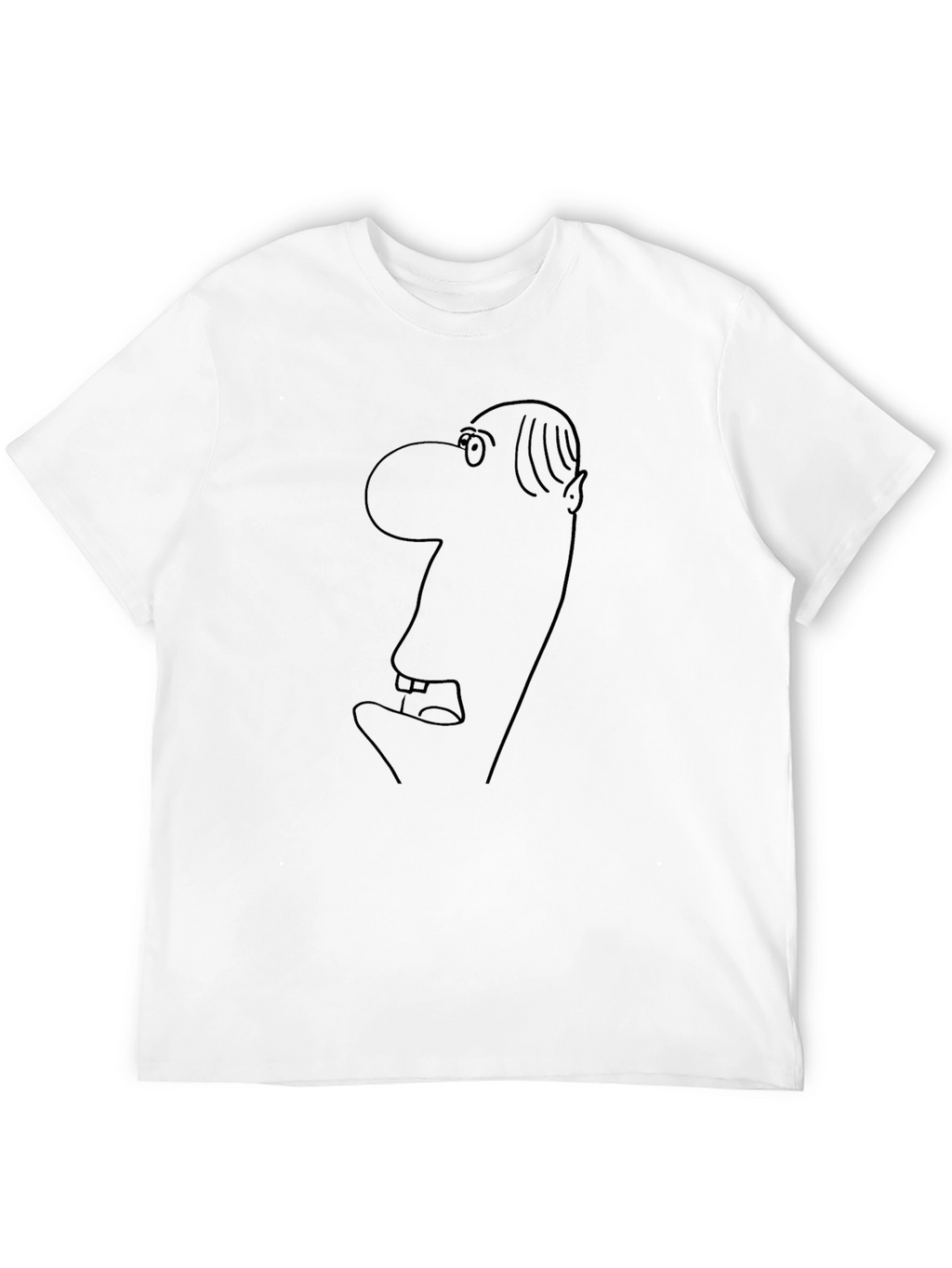 Abstract Face Outline Black T-Shirt