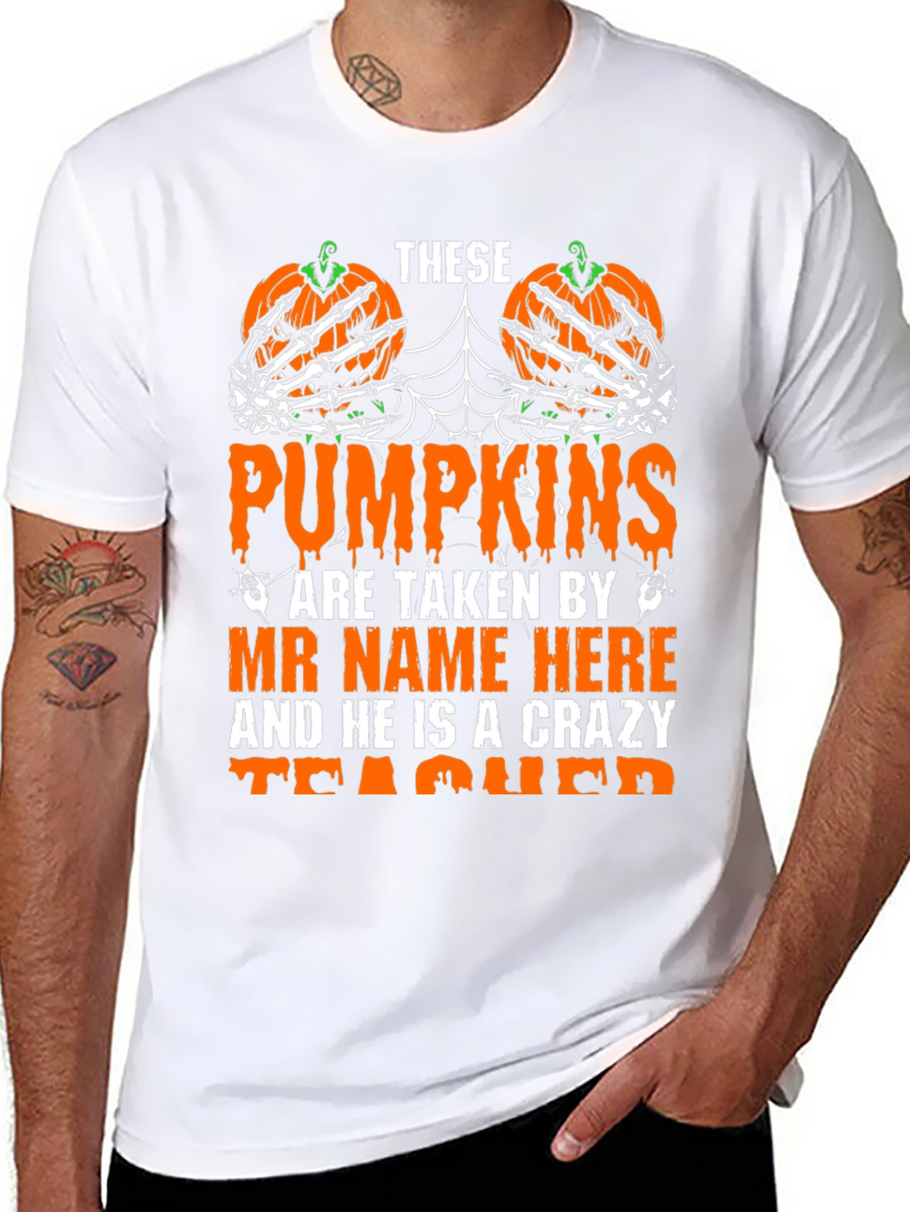 Halloween Teacher Pumpkin T-Shirt