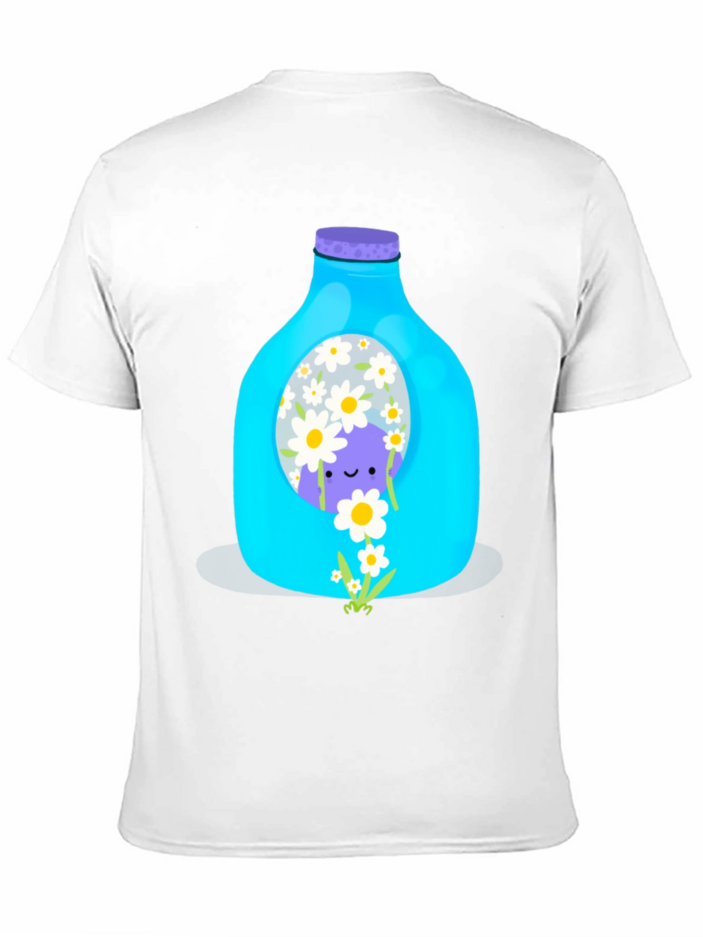 Cute Purple Character in Bottle Graphic Tee