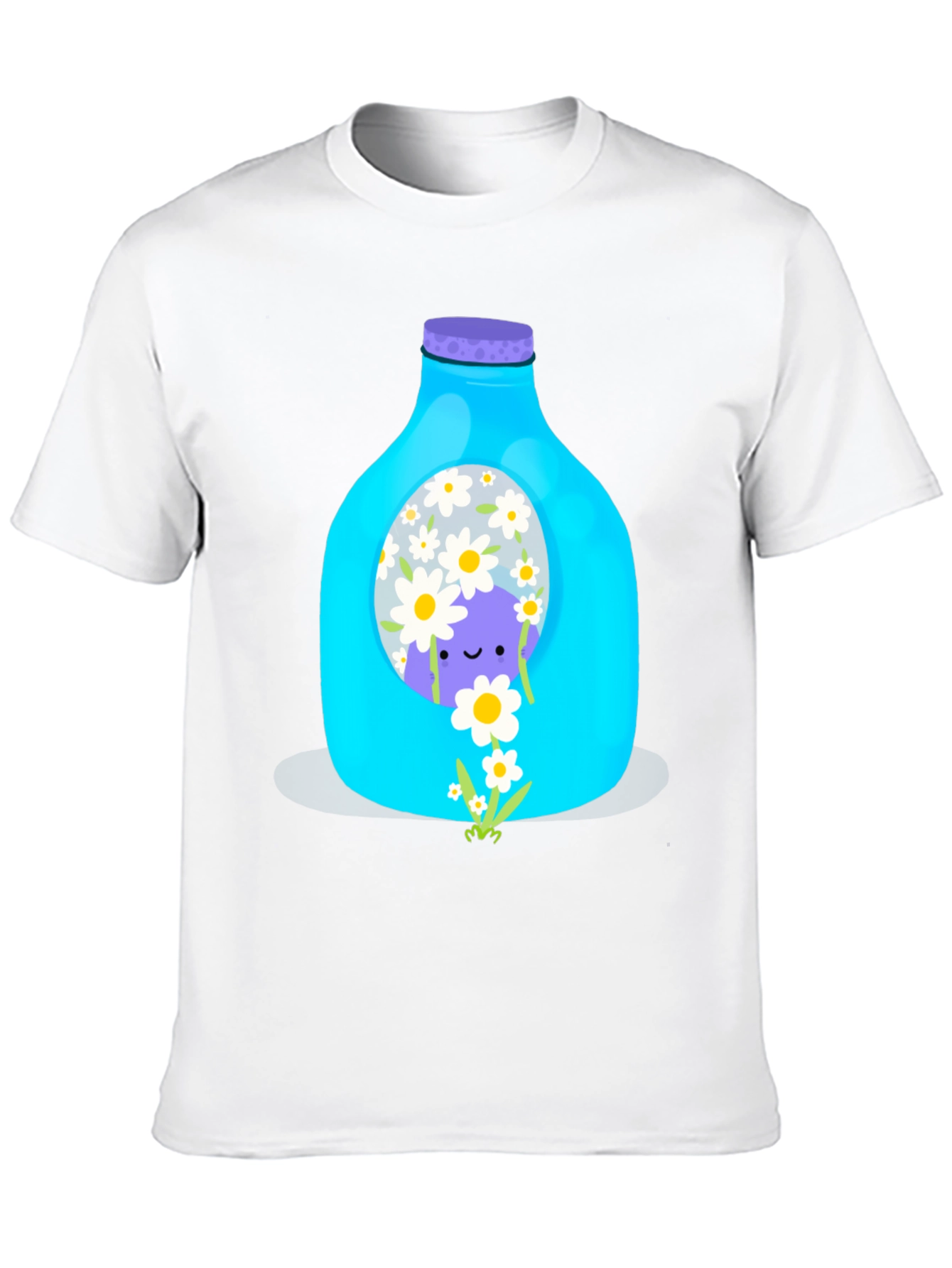 Cute Purple Character in Bottle Graphic Tee