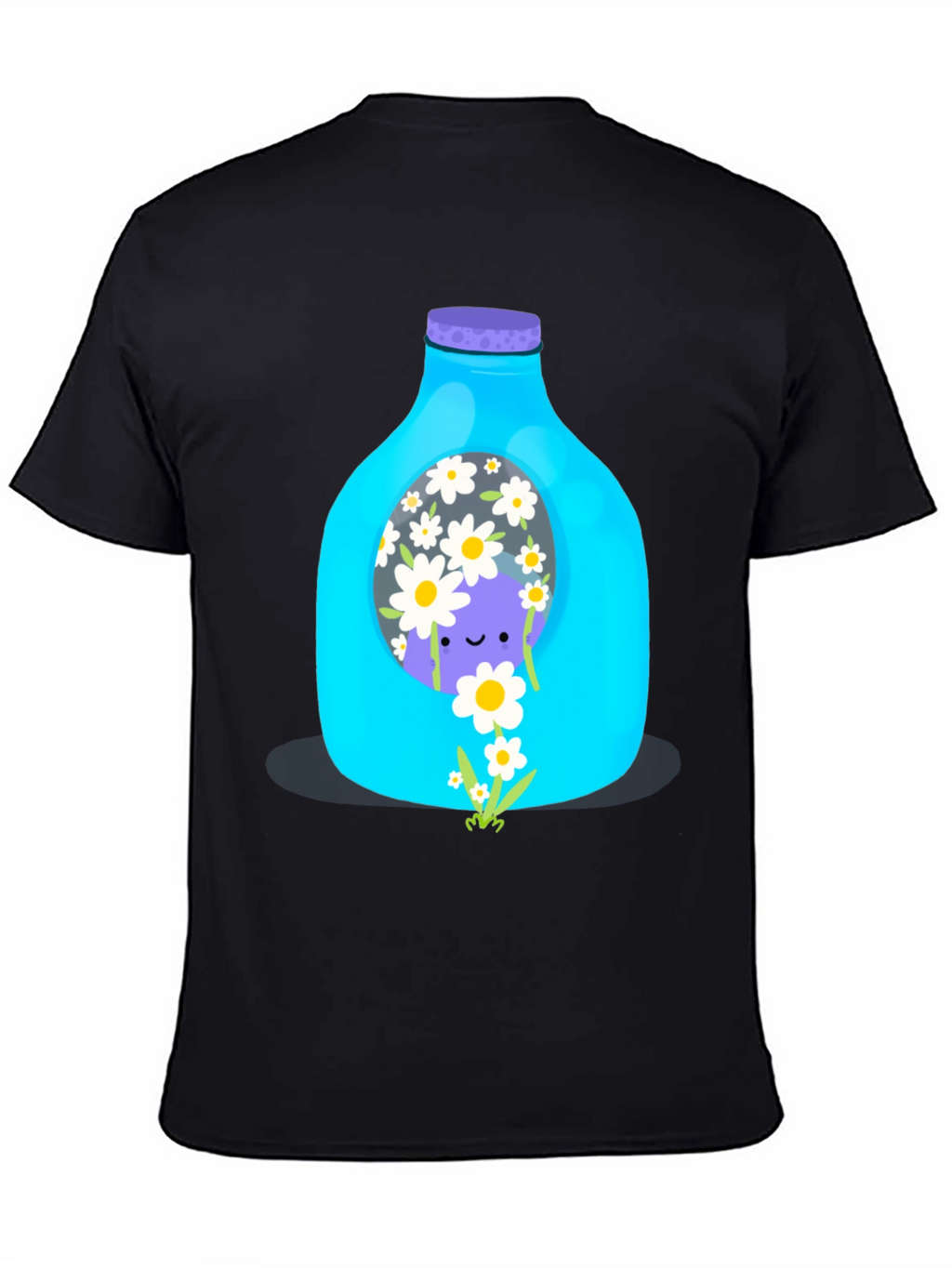Cute Purple Character in Bottle Graphic Tee
