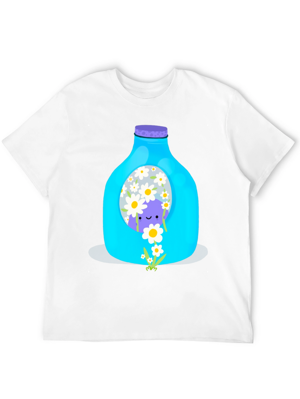 Cute Purple Character in Bottle Graphic Tee