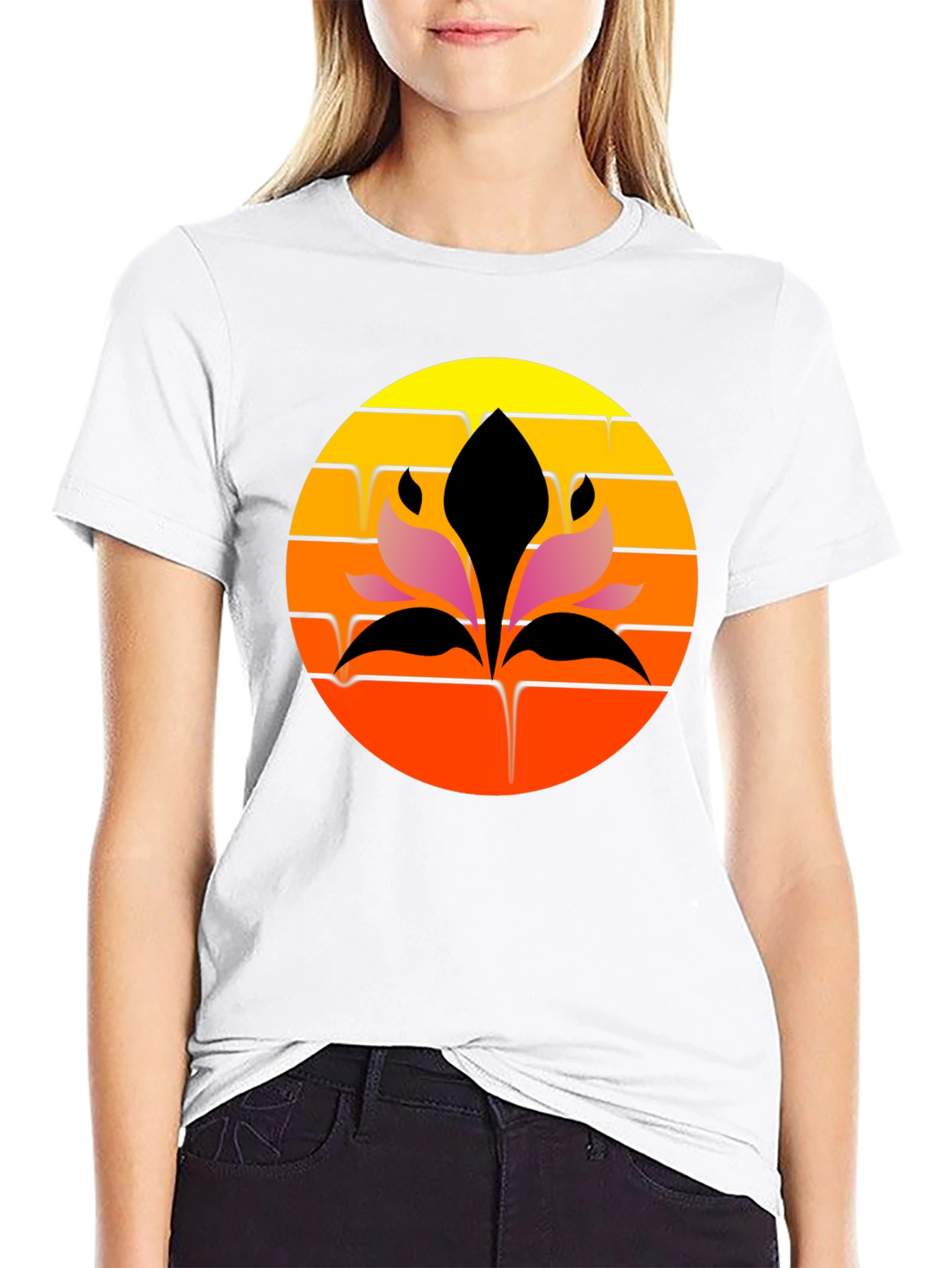Sunset Lotus Graphic Tee - Stylish Comfort