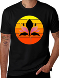 Sunset Lotus Graphic Tee - Stylish Comfort