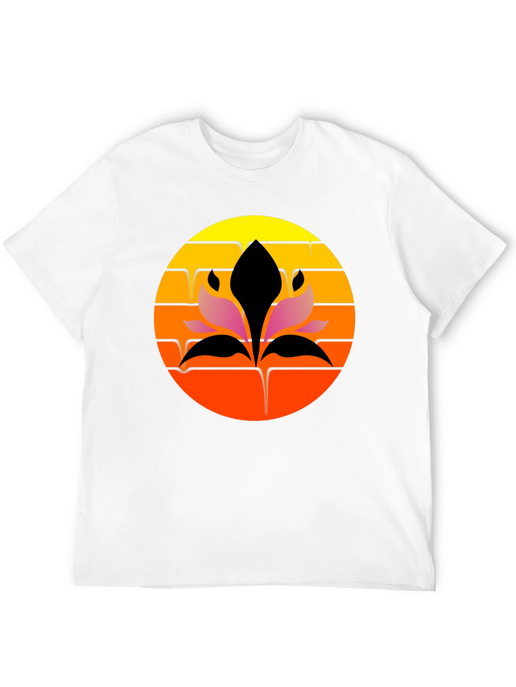 Sunset Lotus Graphic Tee - Stylish Comfort