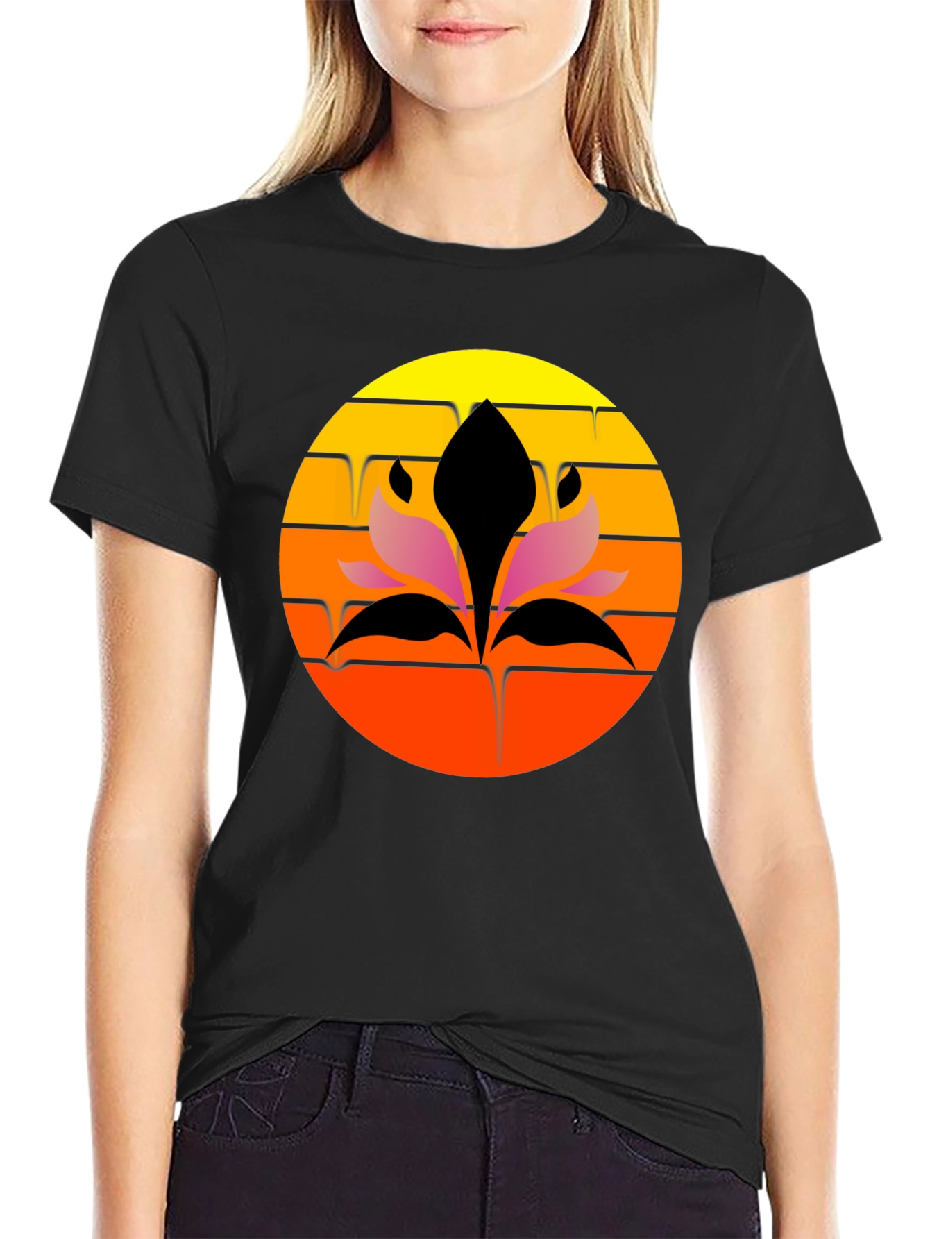 Sunset Lotus Graphic Tee - Stylish Comfort