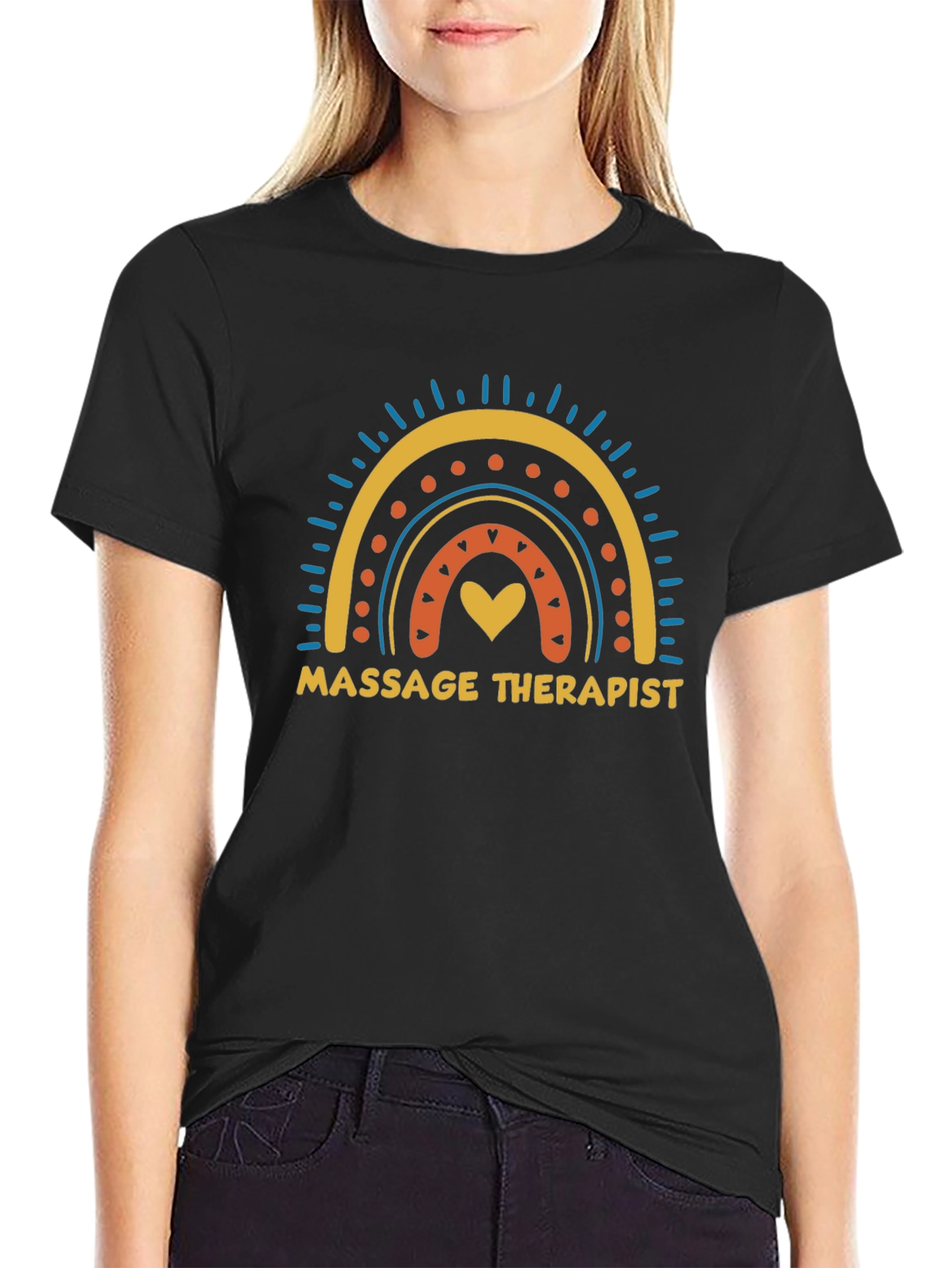 Massage Therapist Rainbow Graphic Tee