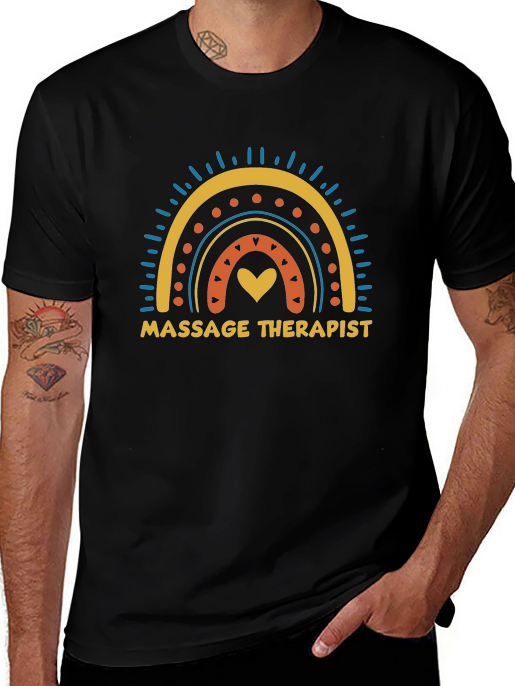 Massage Therapist Rainbow Graphic Tee