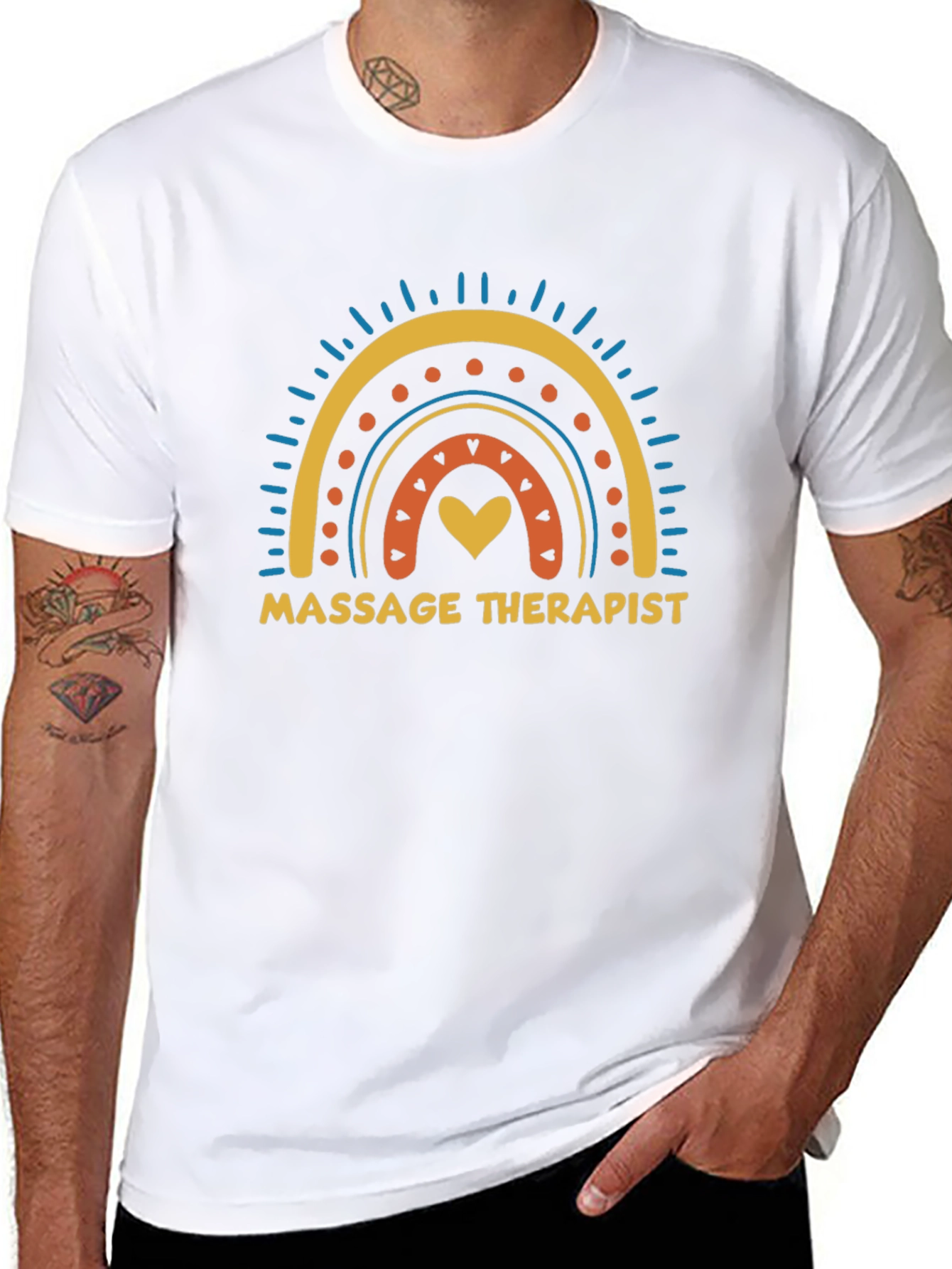 Massage Therapist Rainbow Graphic Tee