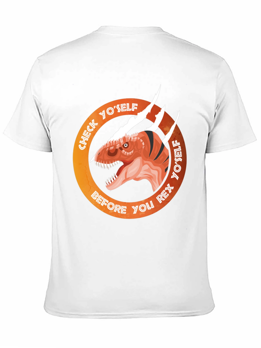 Check Yoself Rex Dinosaur Graphic Tee