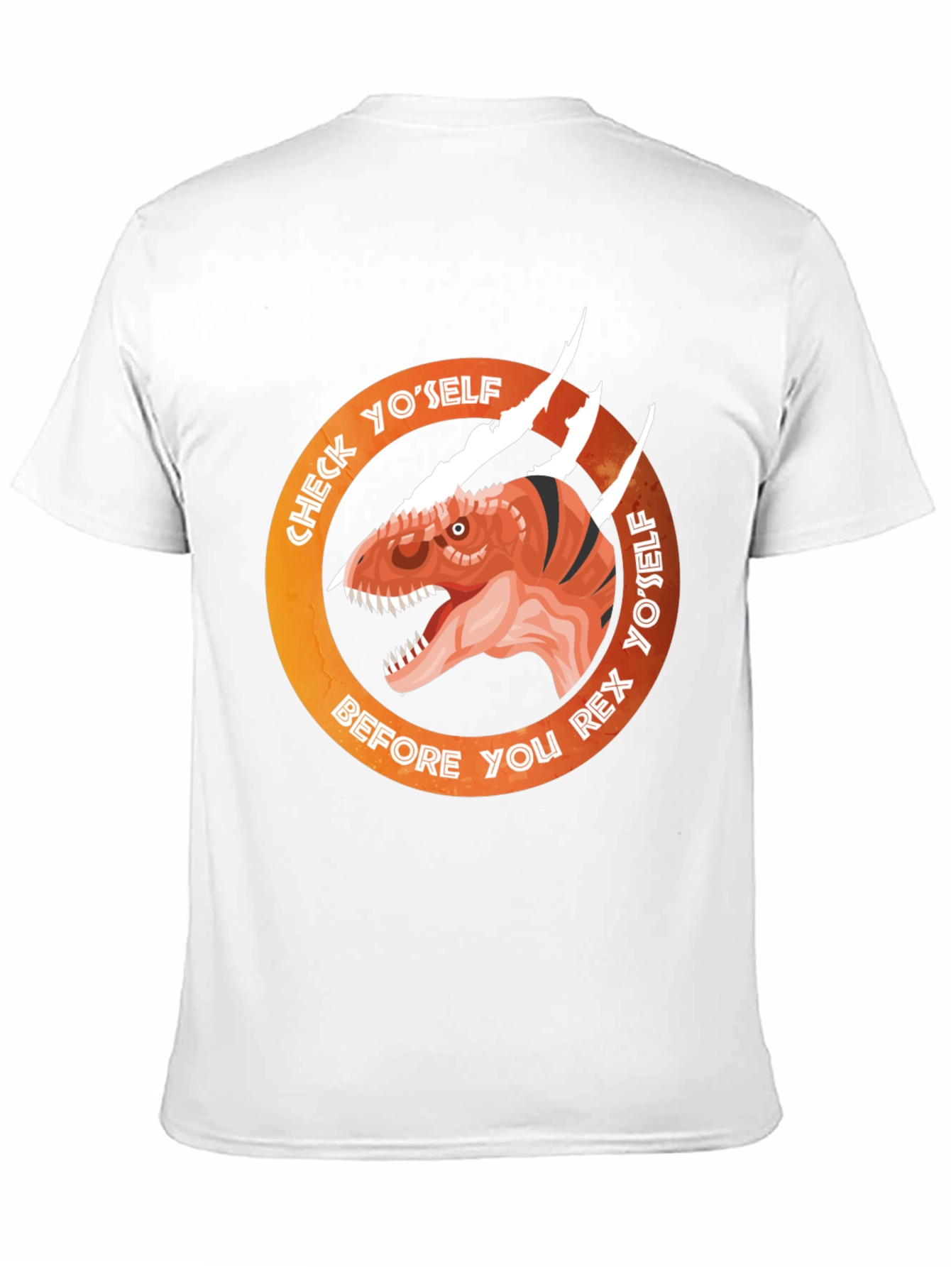 Check Yoself Rex Dinosaur Graphic Tee