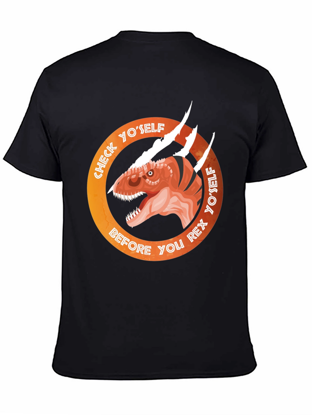 Check Yoself Rex Dinosaur Graphic Tee