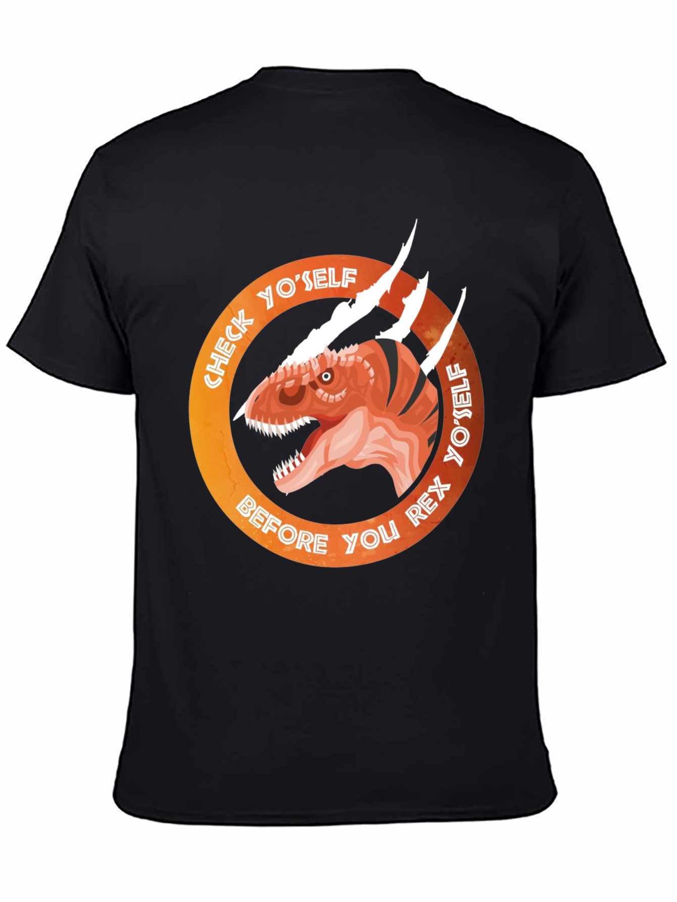Check Yoself Rex Dinosaur Graphic Tee