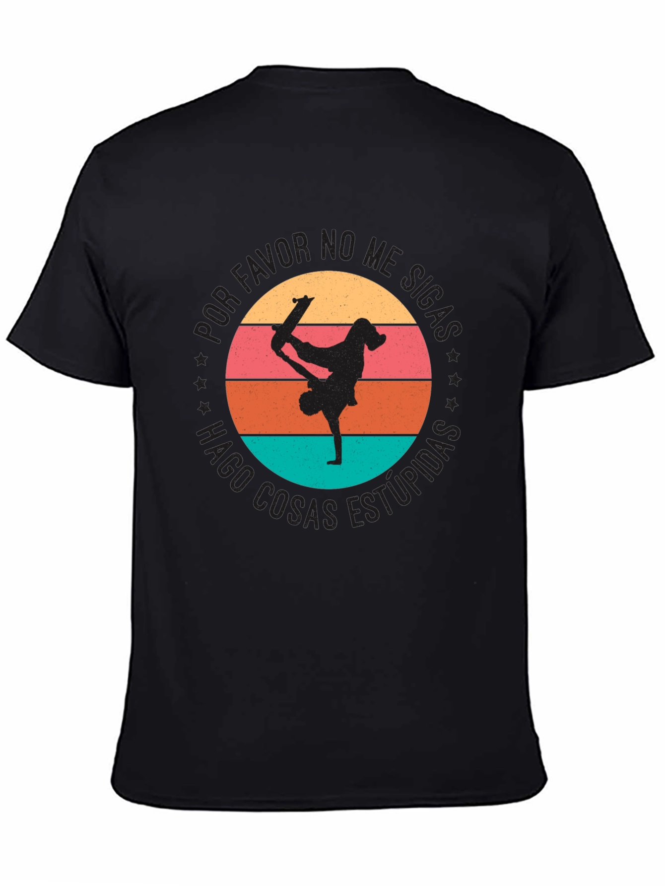 Skateboard Stunts Graphic Tee - Funny Spanish Quote