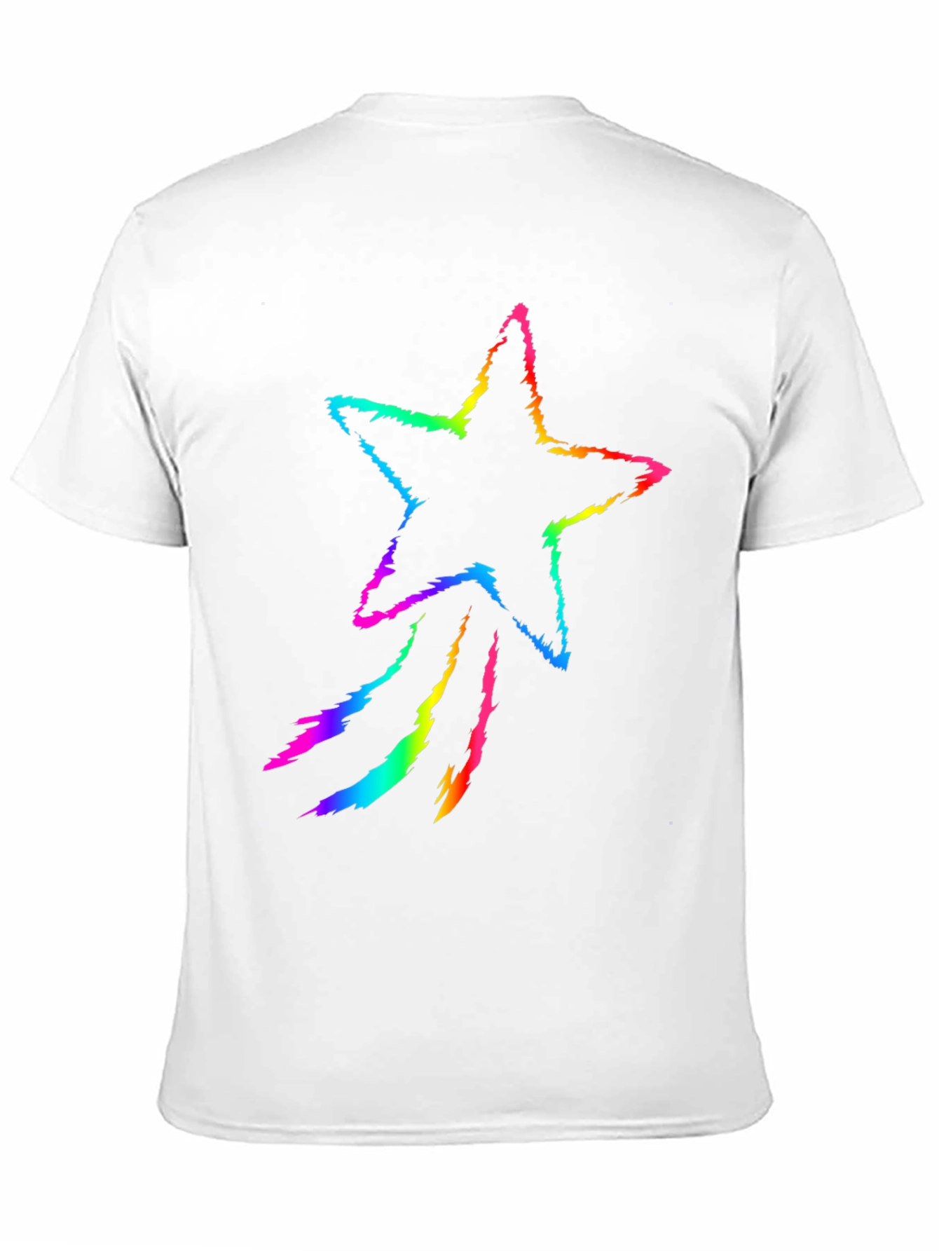 Rainbow Star Graphic Black T-Shirt