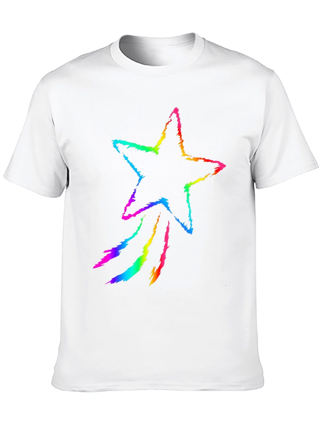 Rainbow Star Graphic Black T-Shirt