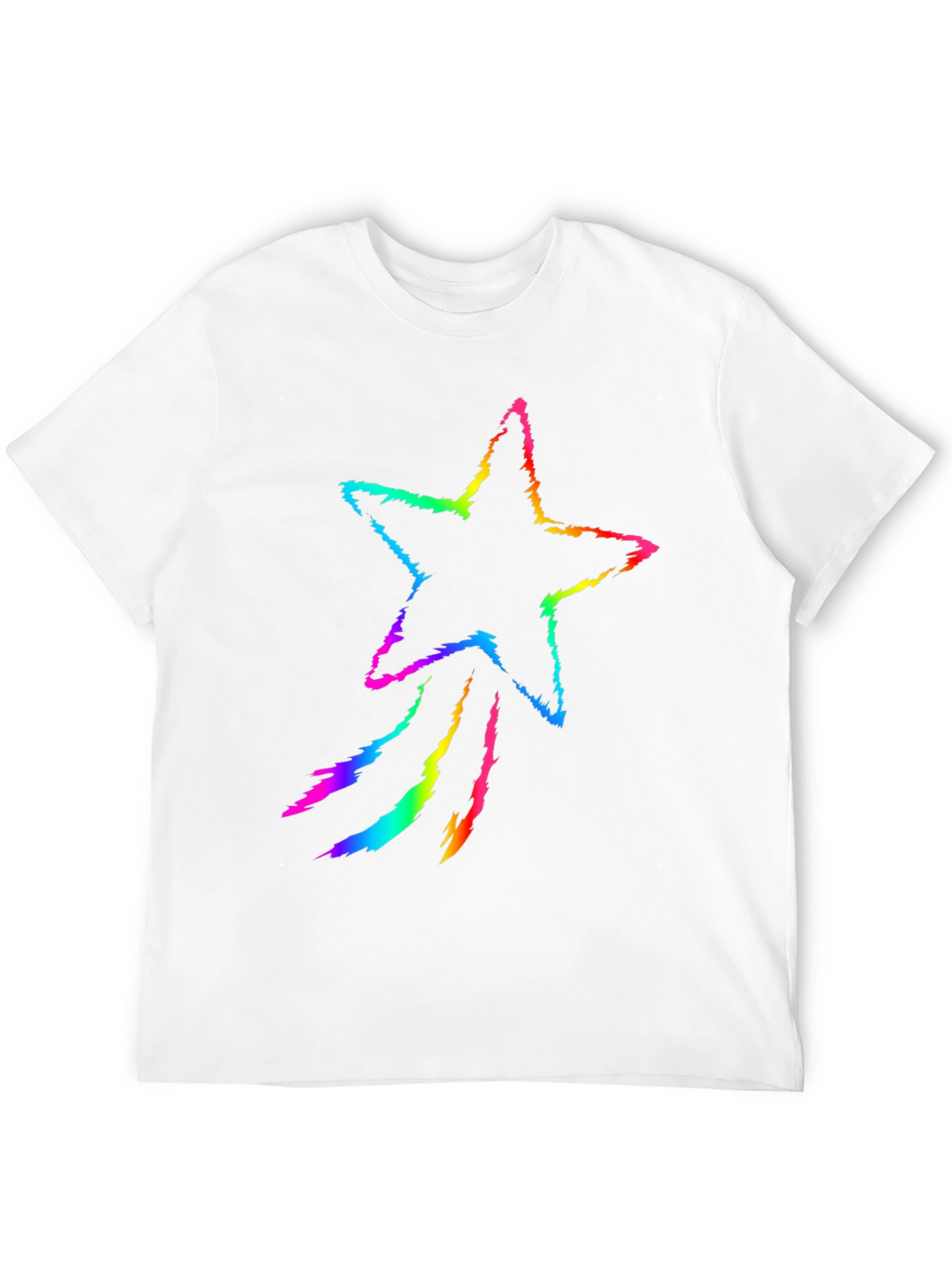 Rainbow Star Graphic Black T-Shirt