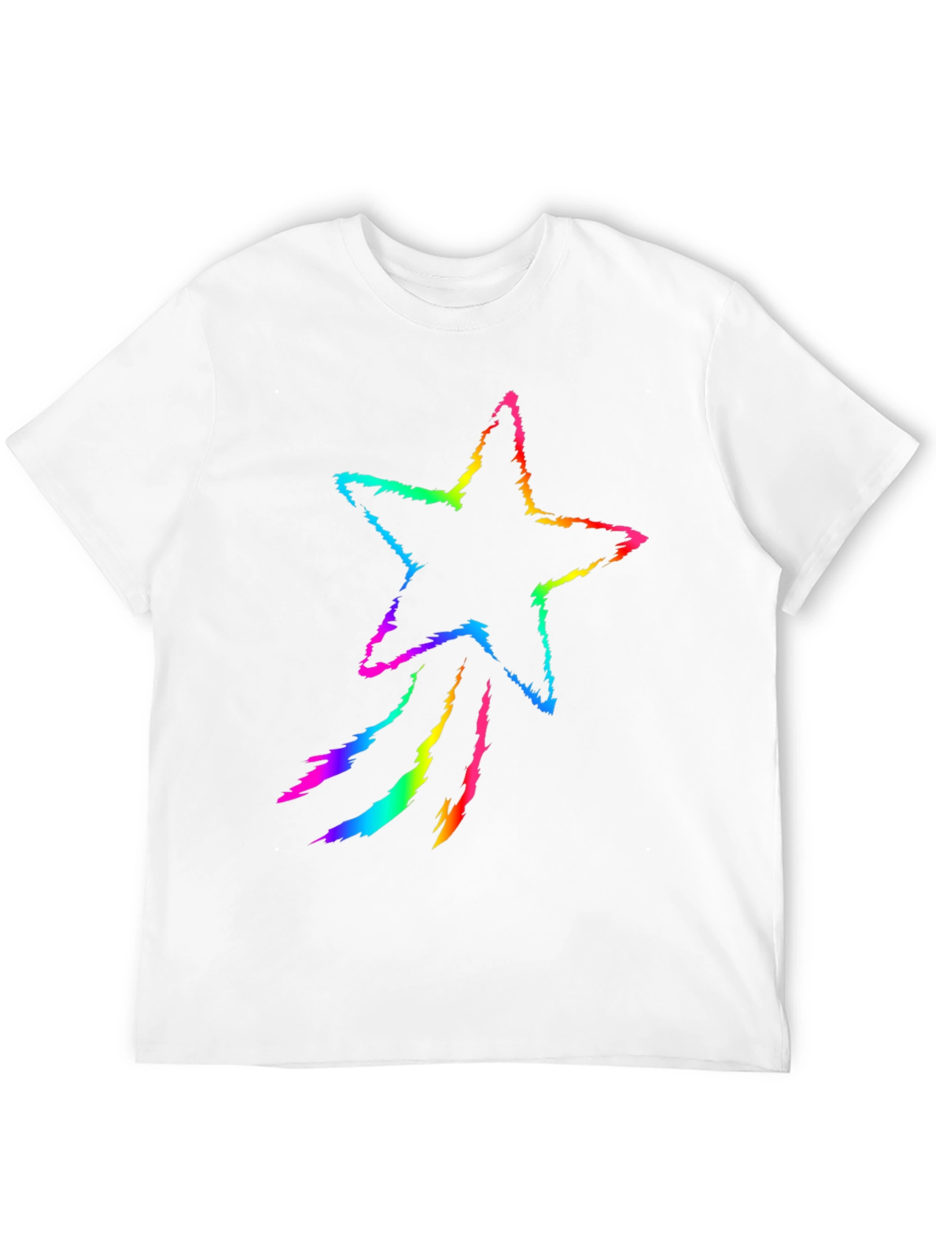Rainbow Star Graphic Black T-Shirt