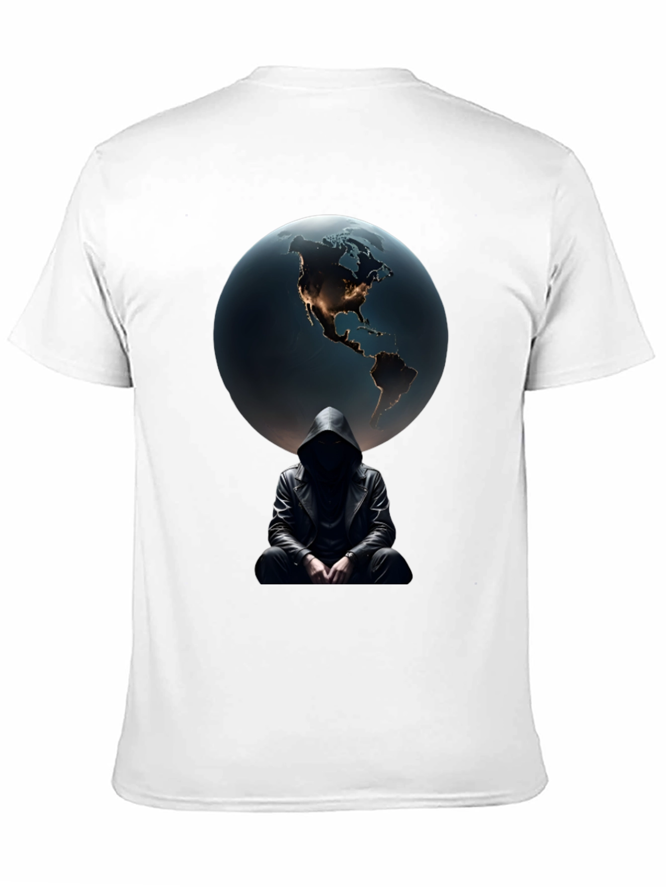 Earth & Shadow Graphic T-Shirt - Mens Black Tee