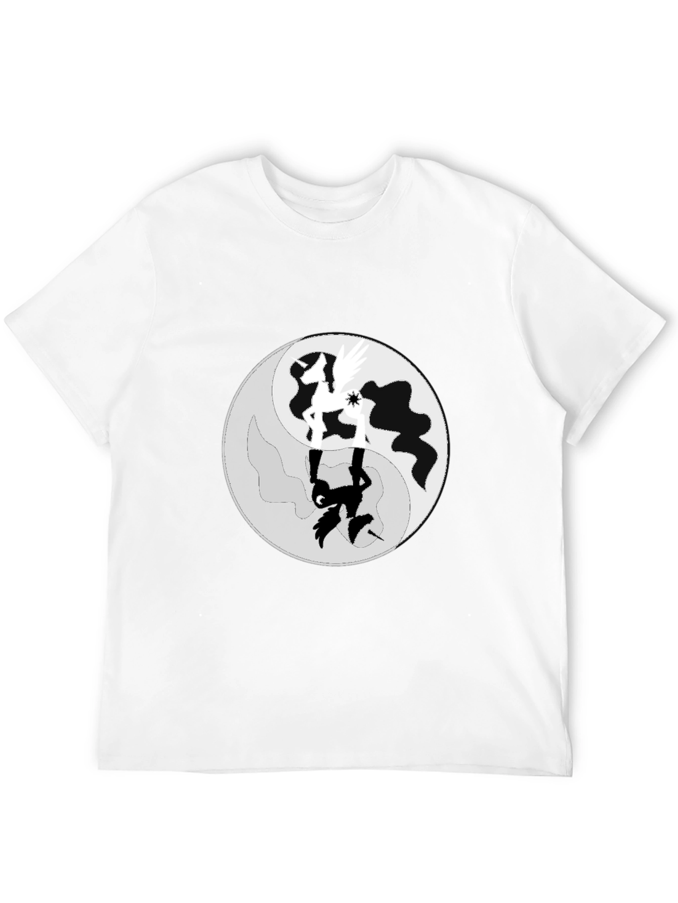 Yin Yang Horse Graphic T-Shirt