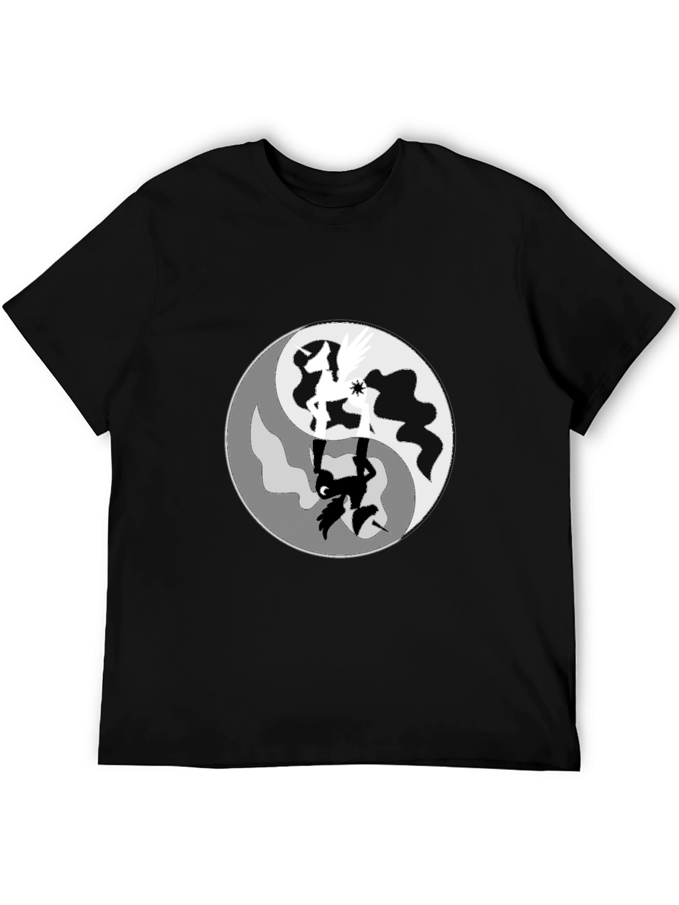 Yin Yang Horse Graphic T-Shirt
