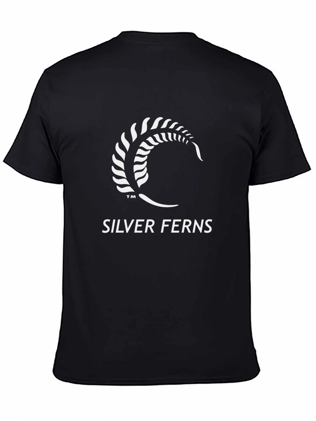 Silver Ferns Graphic Tee - Black Cotton Blend