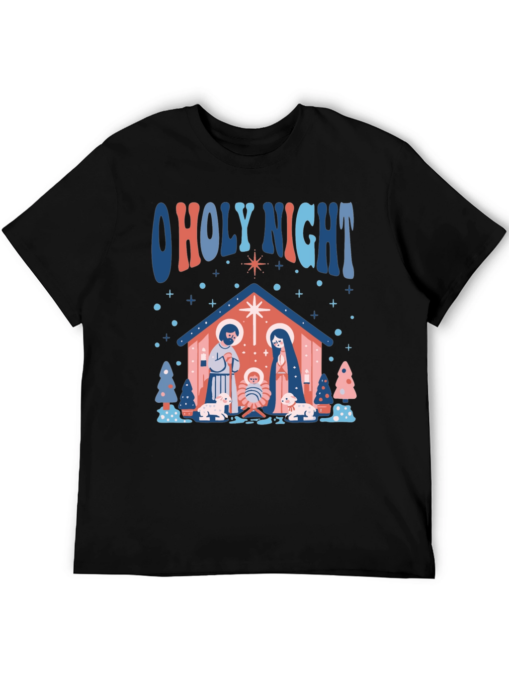 O Holy Night Nativity Scene Graphic T-Shirt