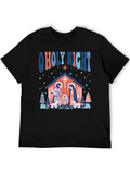 O Holy Night Nativity Scene Graphic T-Shirt