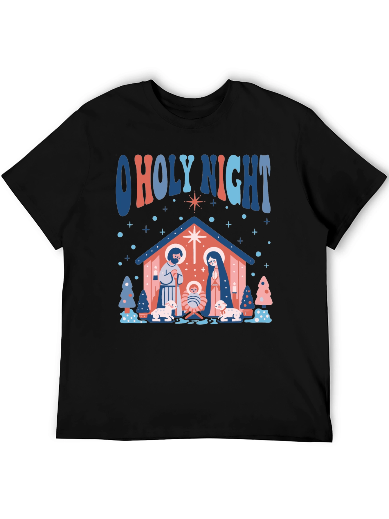 O Holy Night Nativity Scene Graphic T-Shirt