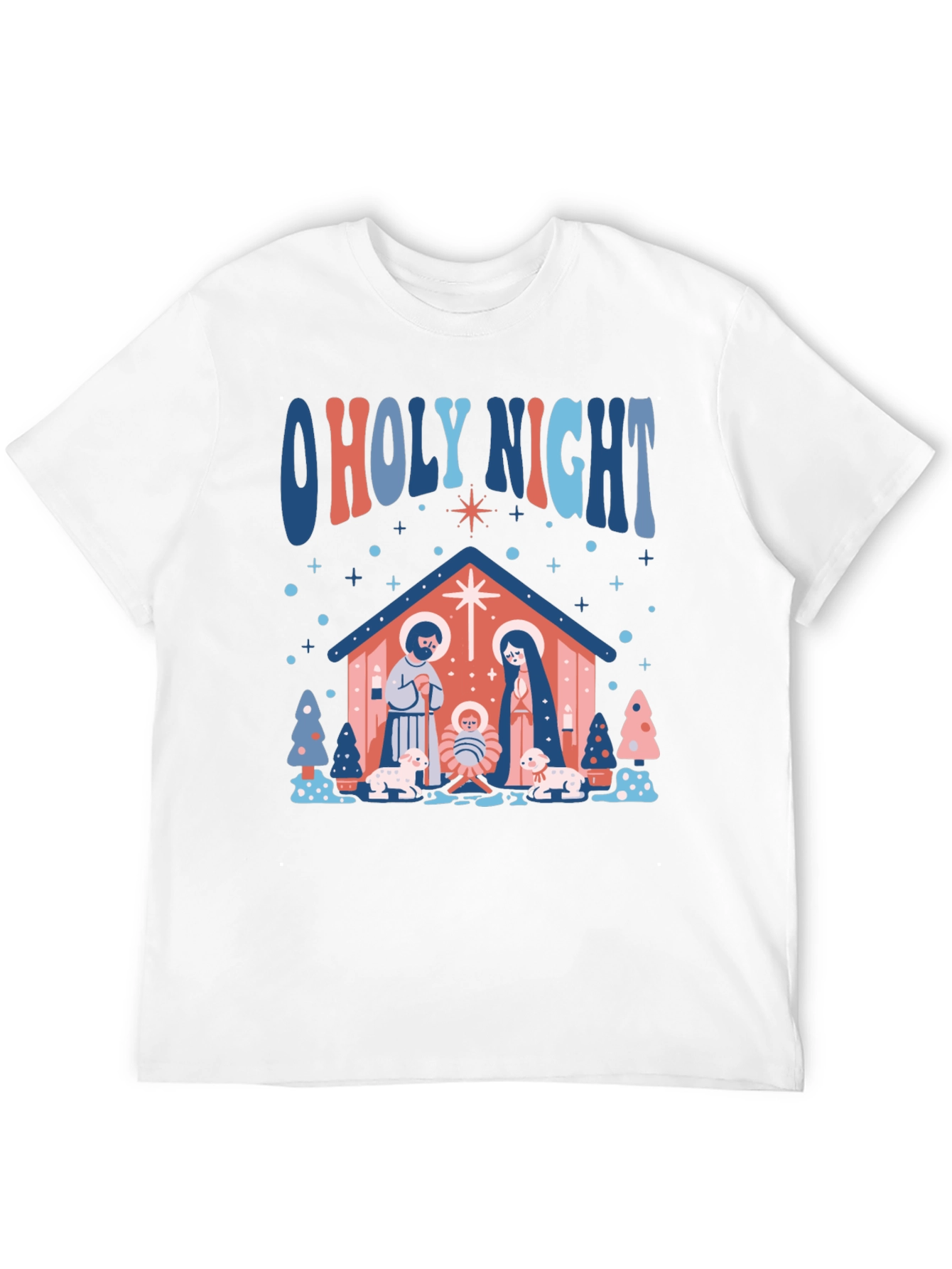 O Holy Night Nativity Scene Graphic T-Shirt