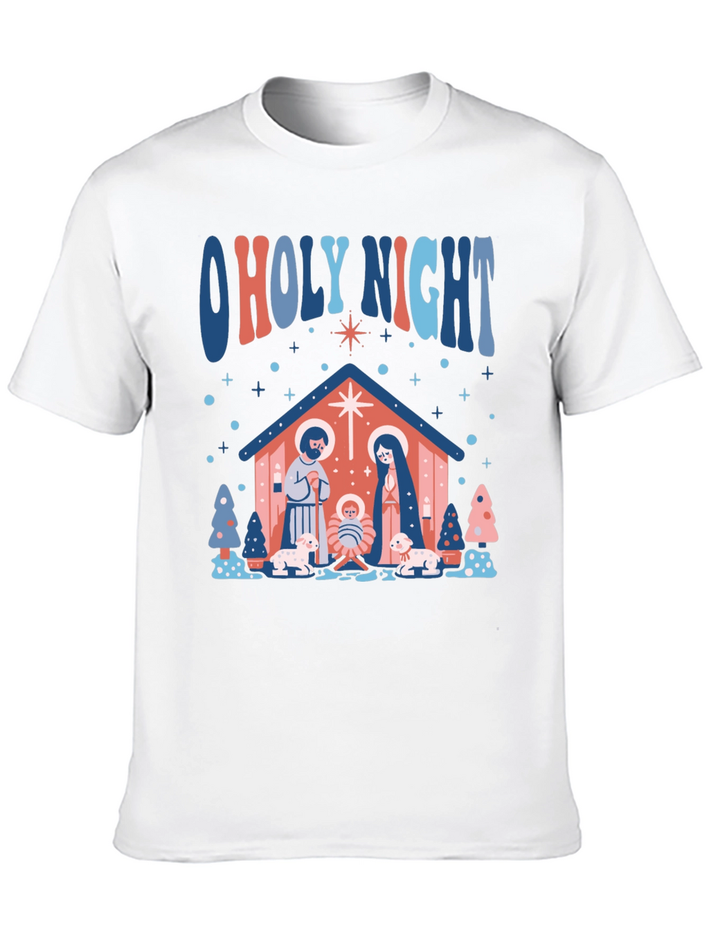 O Holy Night Nativity Scene Graphic T-Shirt