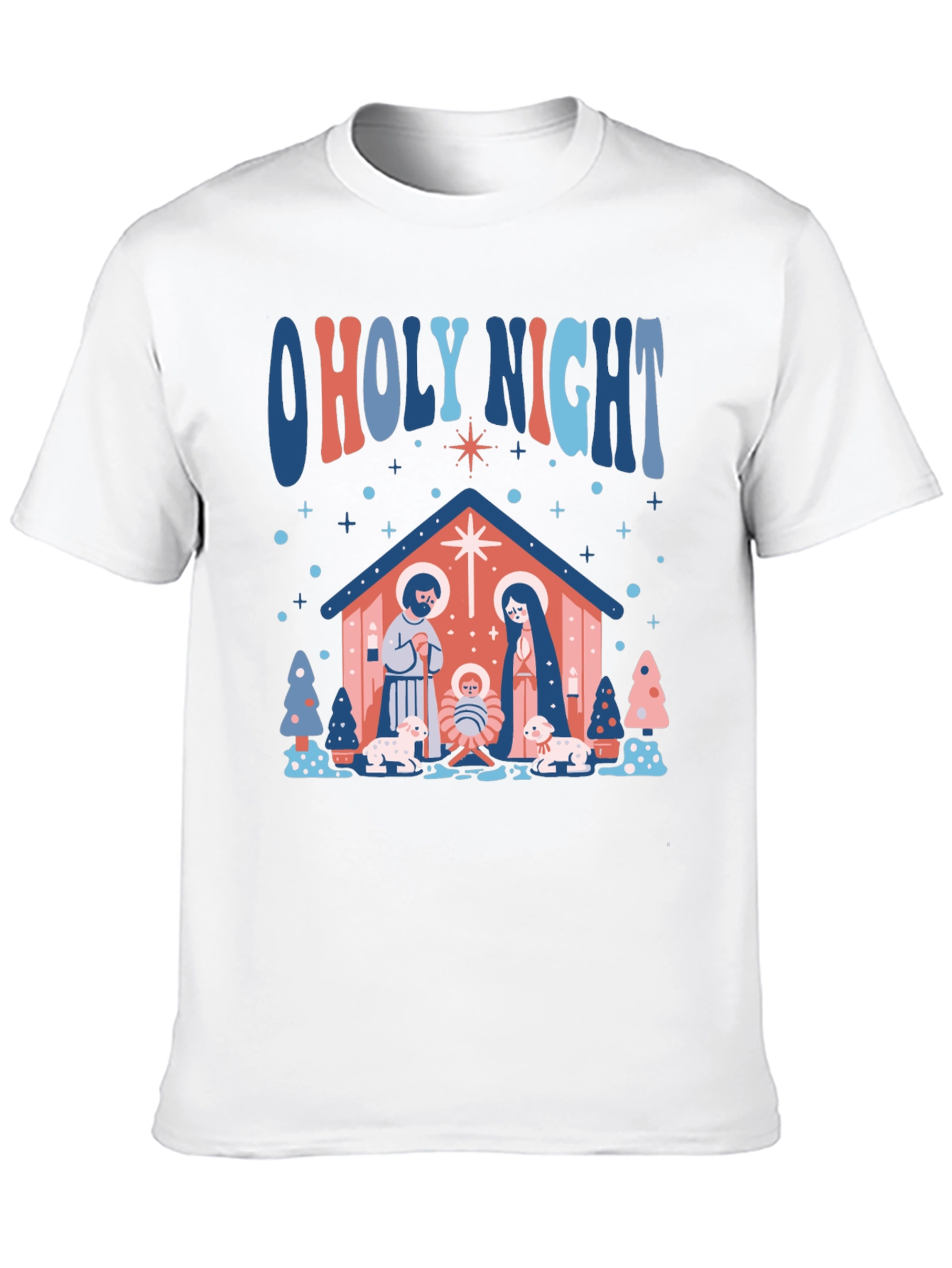 O Holy Night Nativity Scene Graphic T-Shirt