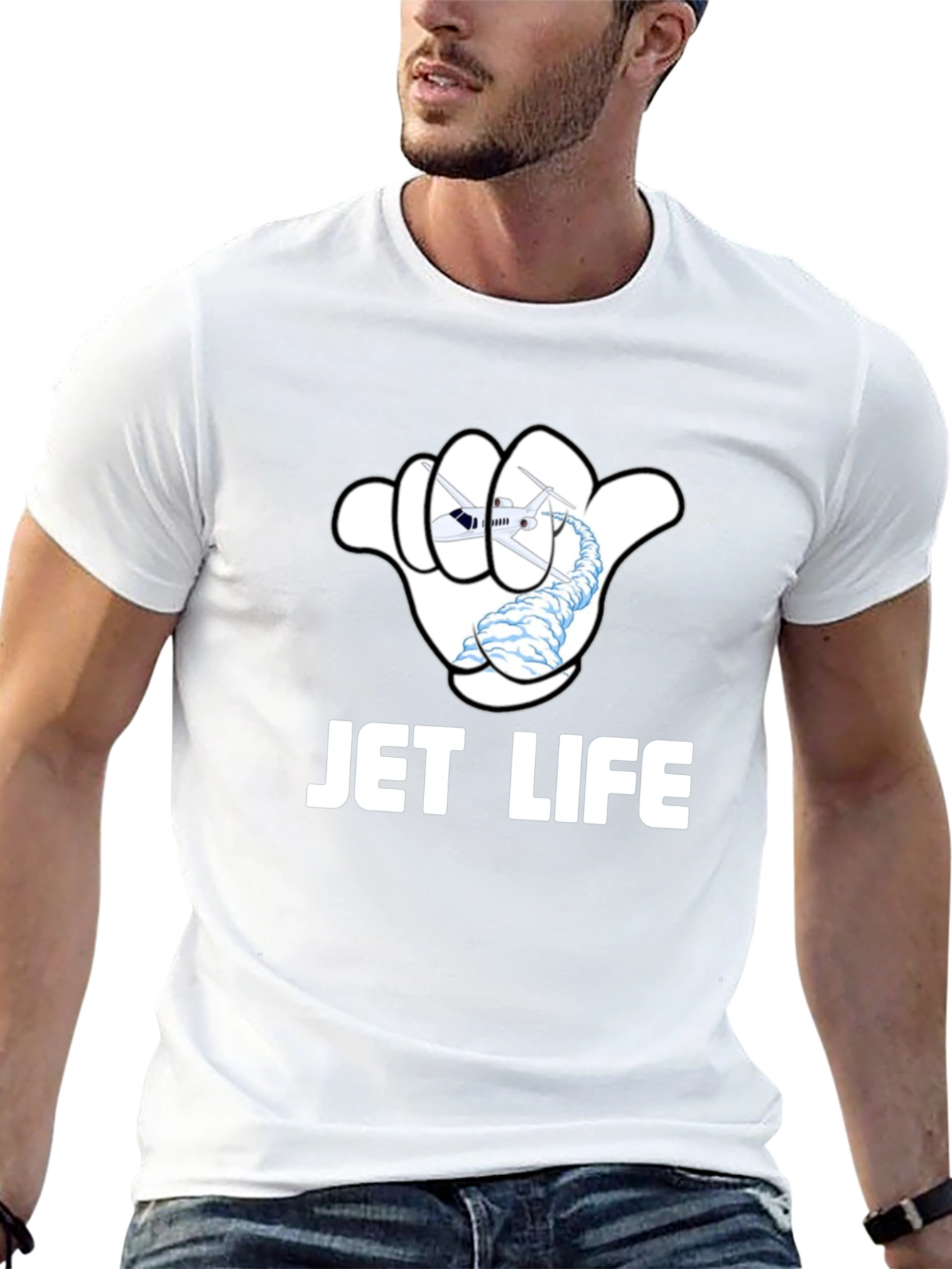 Jet Life T-Shirt - Aviation Hang Loose Design