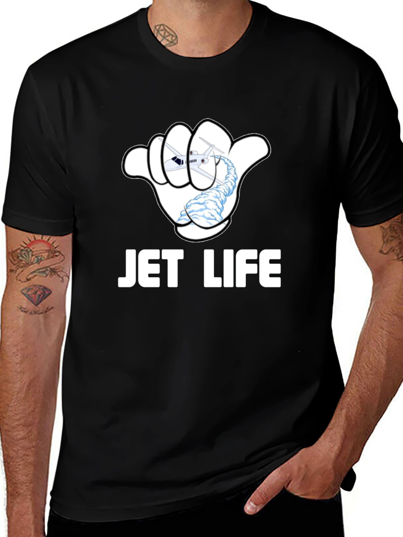 Jet Life T-Shirt - Aviation Hang Loose Design