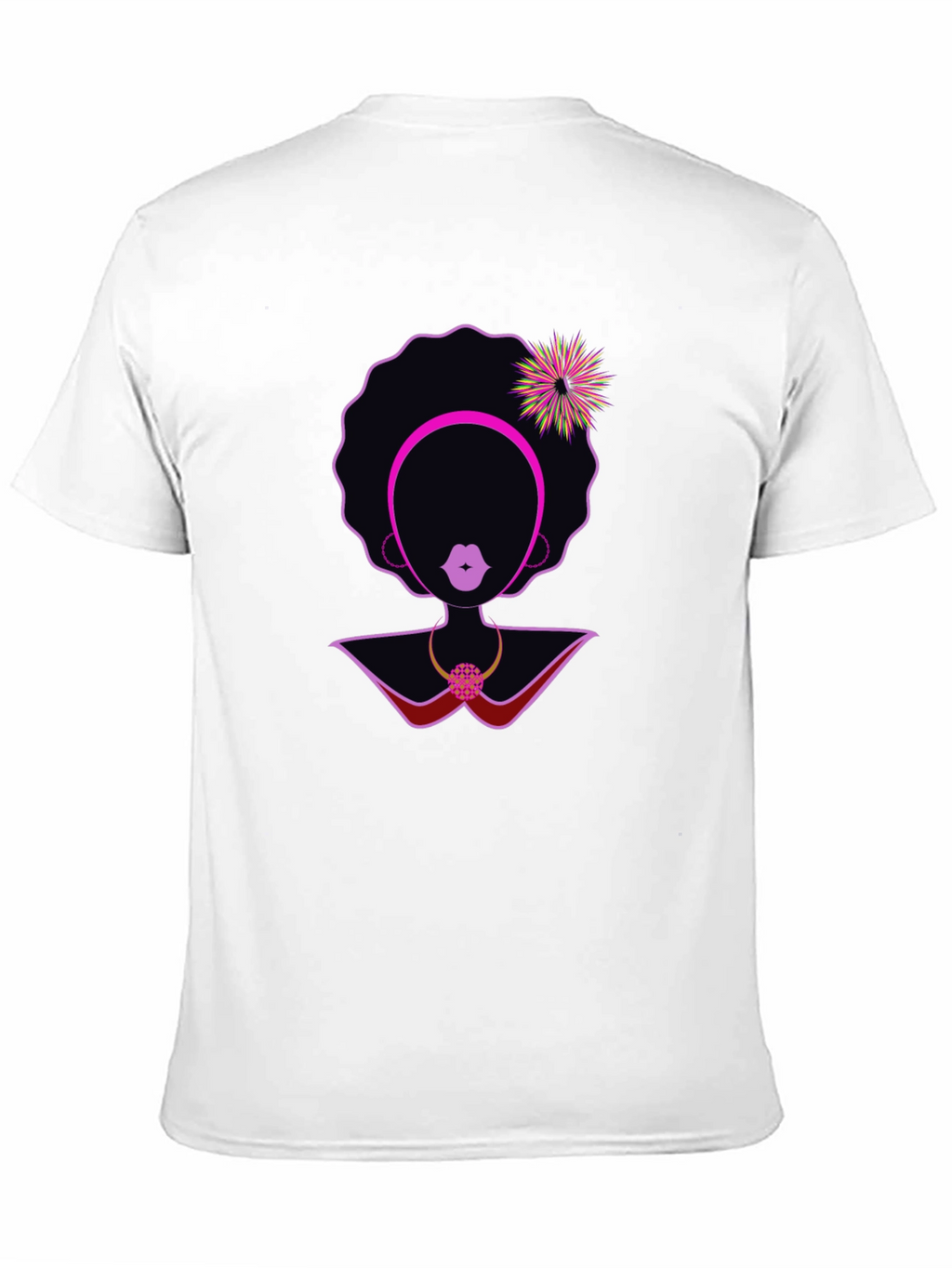 Afro Woman Graphic Tee - Stylish Black T-Shirt
