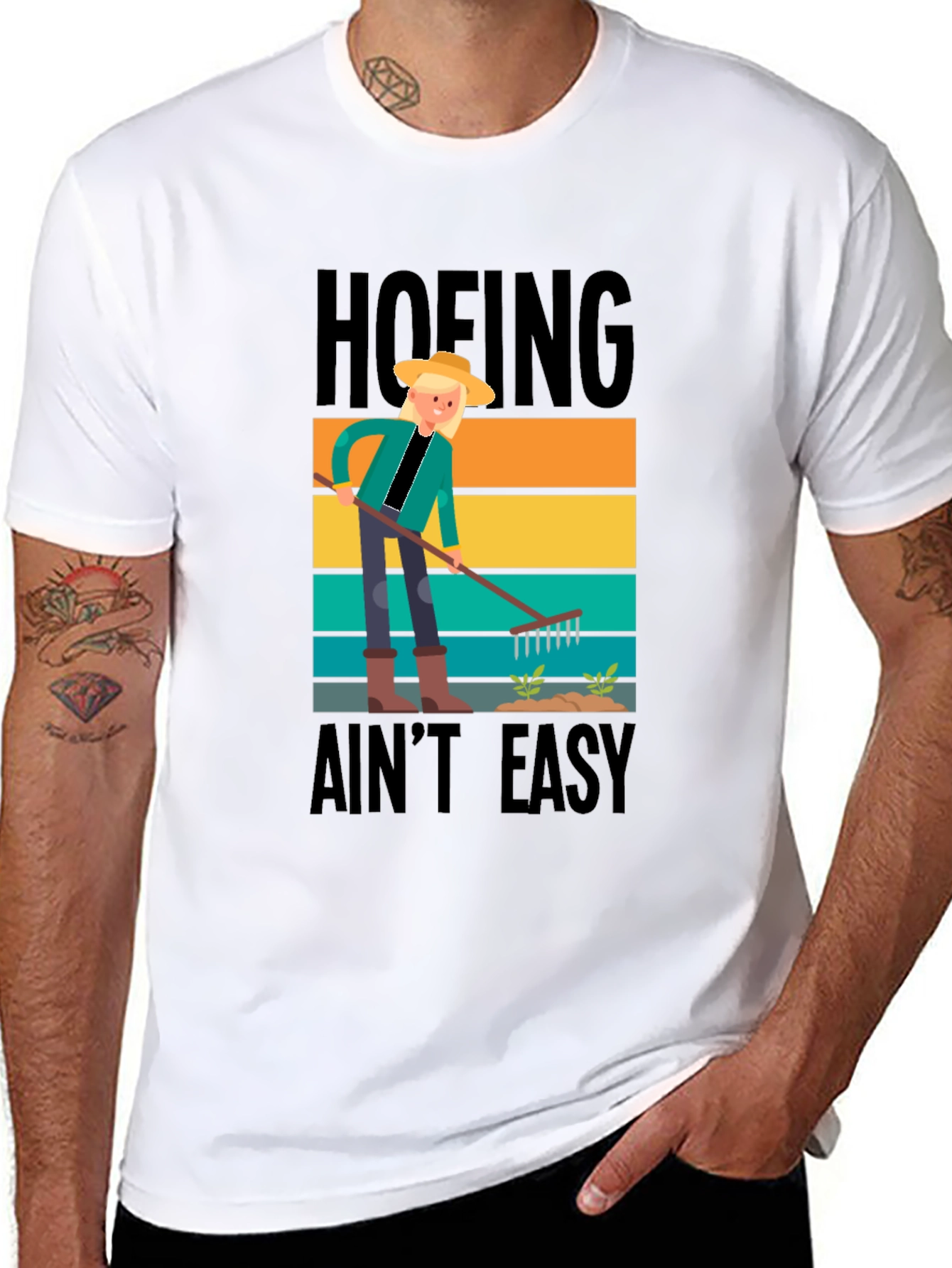 Hoefing Aint Easy Graphic Tee - Gardener Shirt
