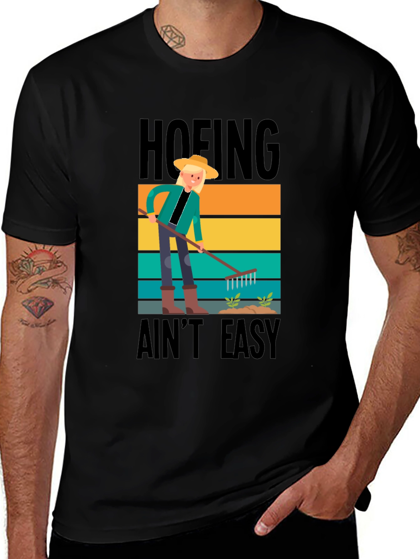 Hoefing Aint Easy Graphic Tee - Gardener Shirt