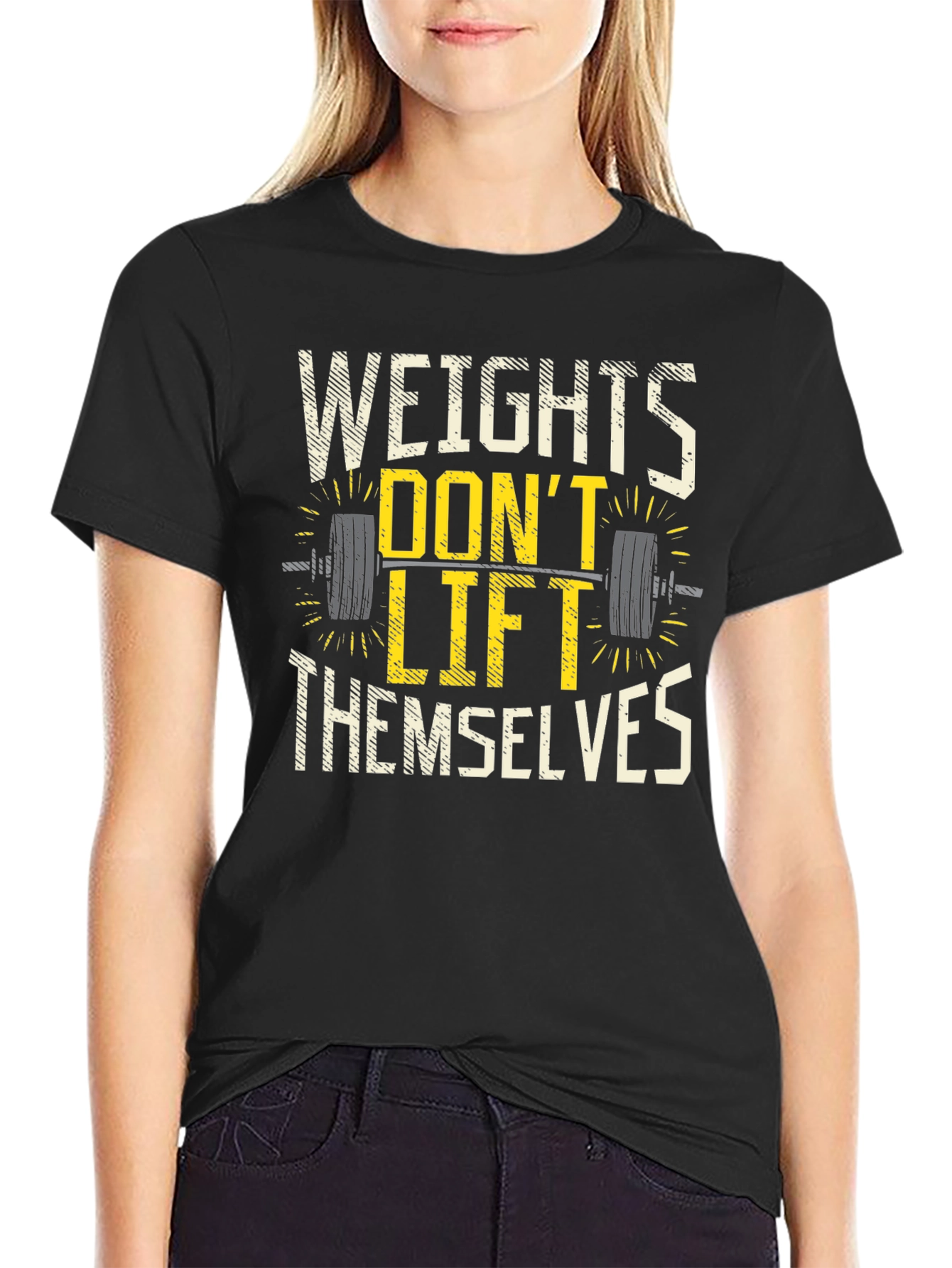 Weights Dont Lift Themselves Graphic T-Shirt