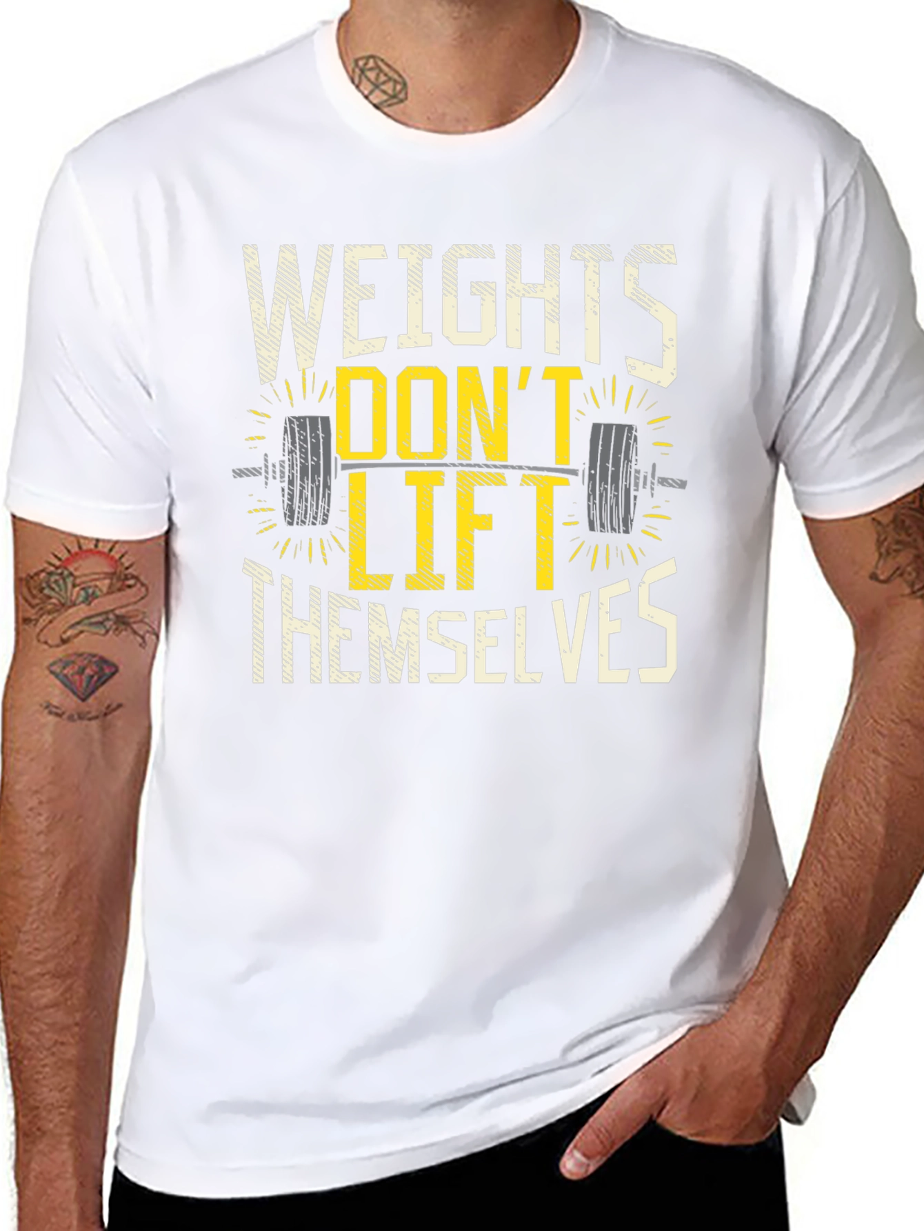 Weights Dont Lift Themselves Graphic T-Shirt