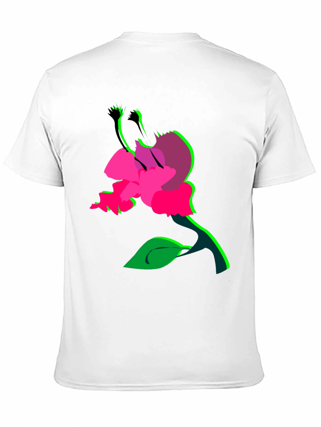 Surreal Flower Graphic T-Shirt - Bold Black Tee