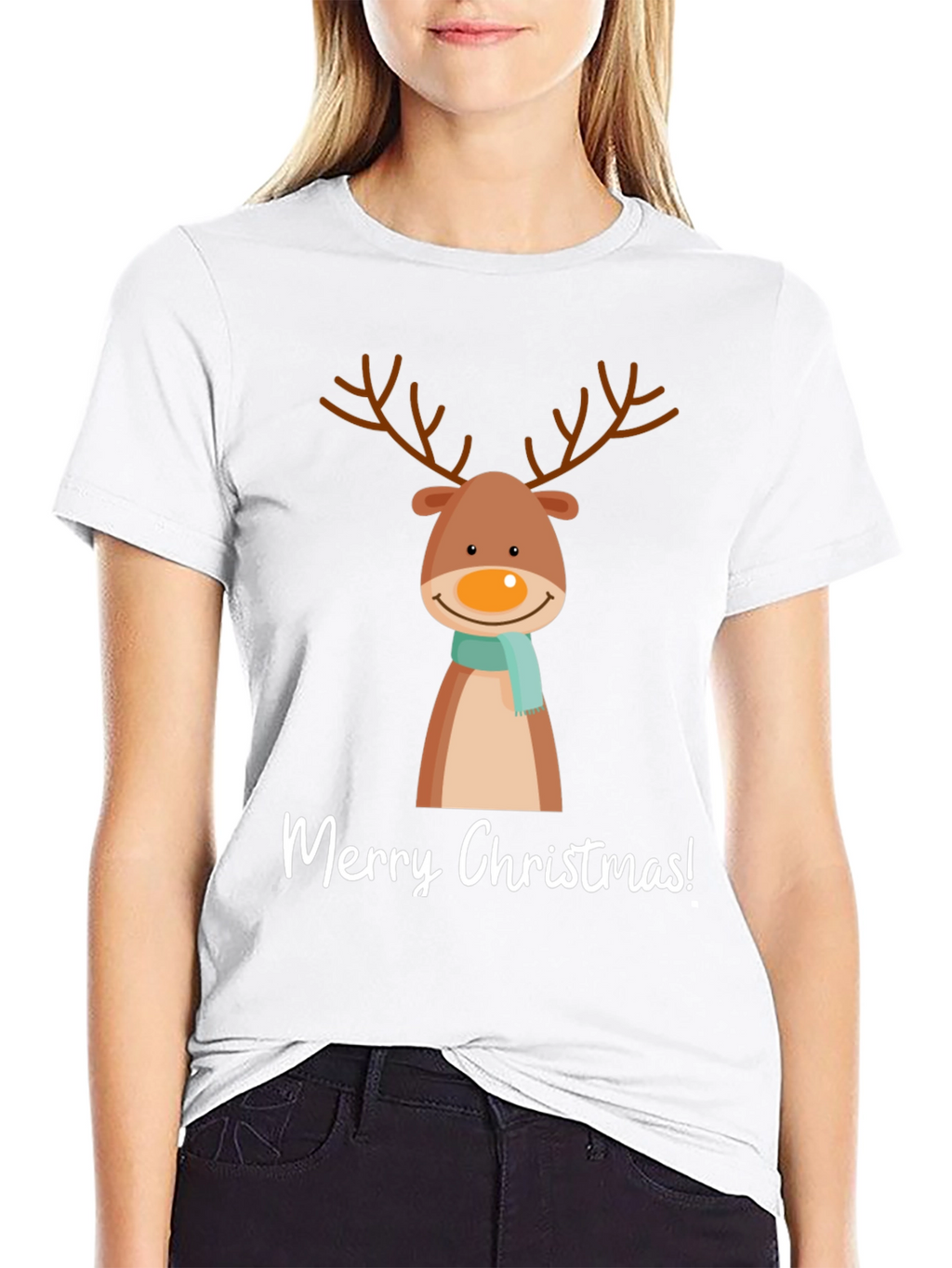 Merry Christmas Reindeer Graphic Tee