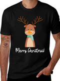 Merry Christmas Reindeer Graphic Tee