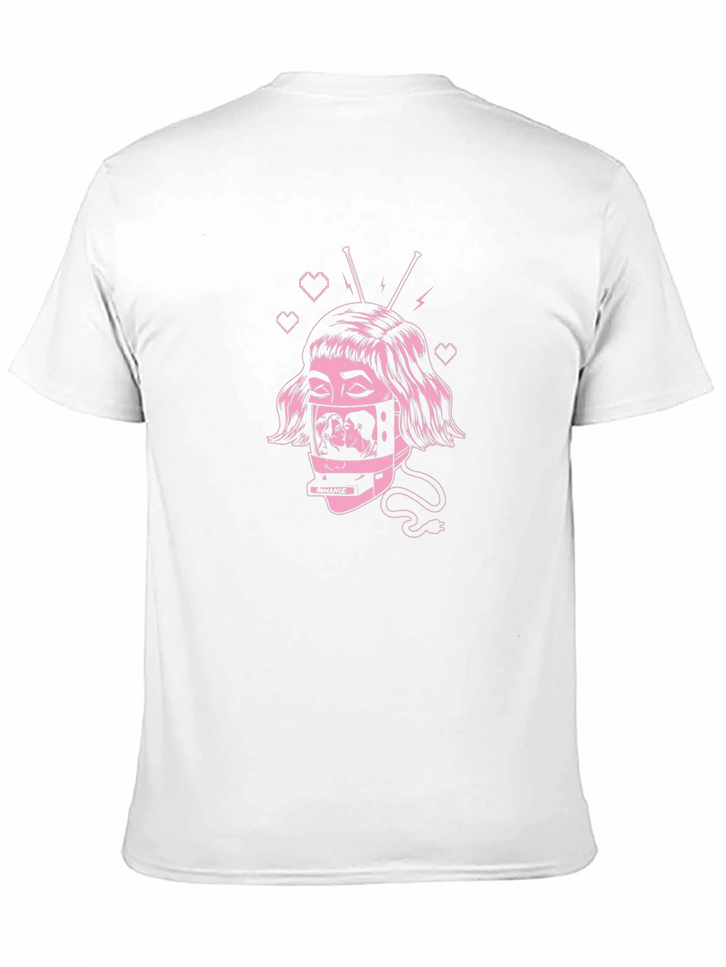 Romantic TV Head Graphic T-Shirt