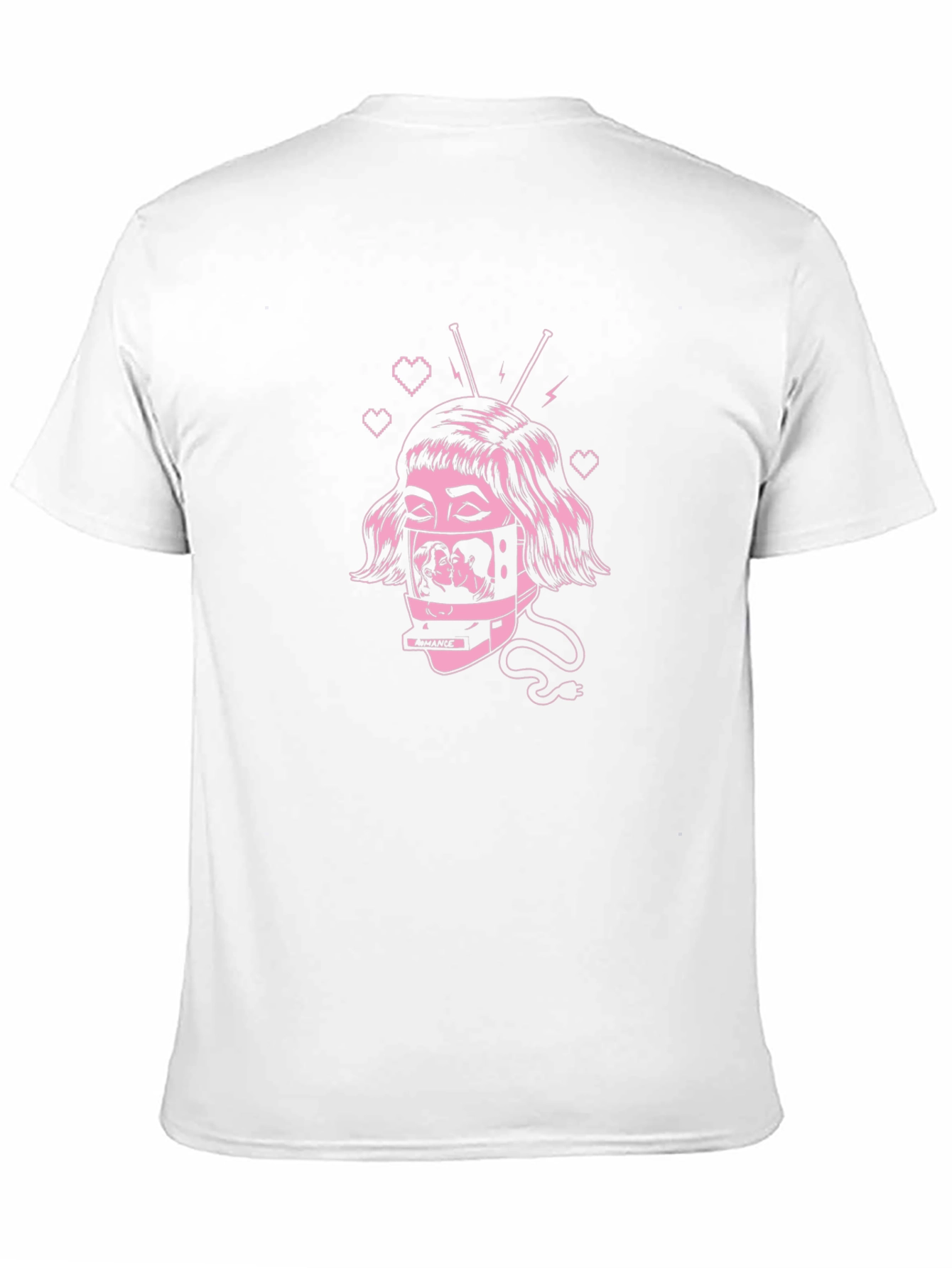 Romantic TV Head Graphic T-Shirt