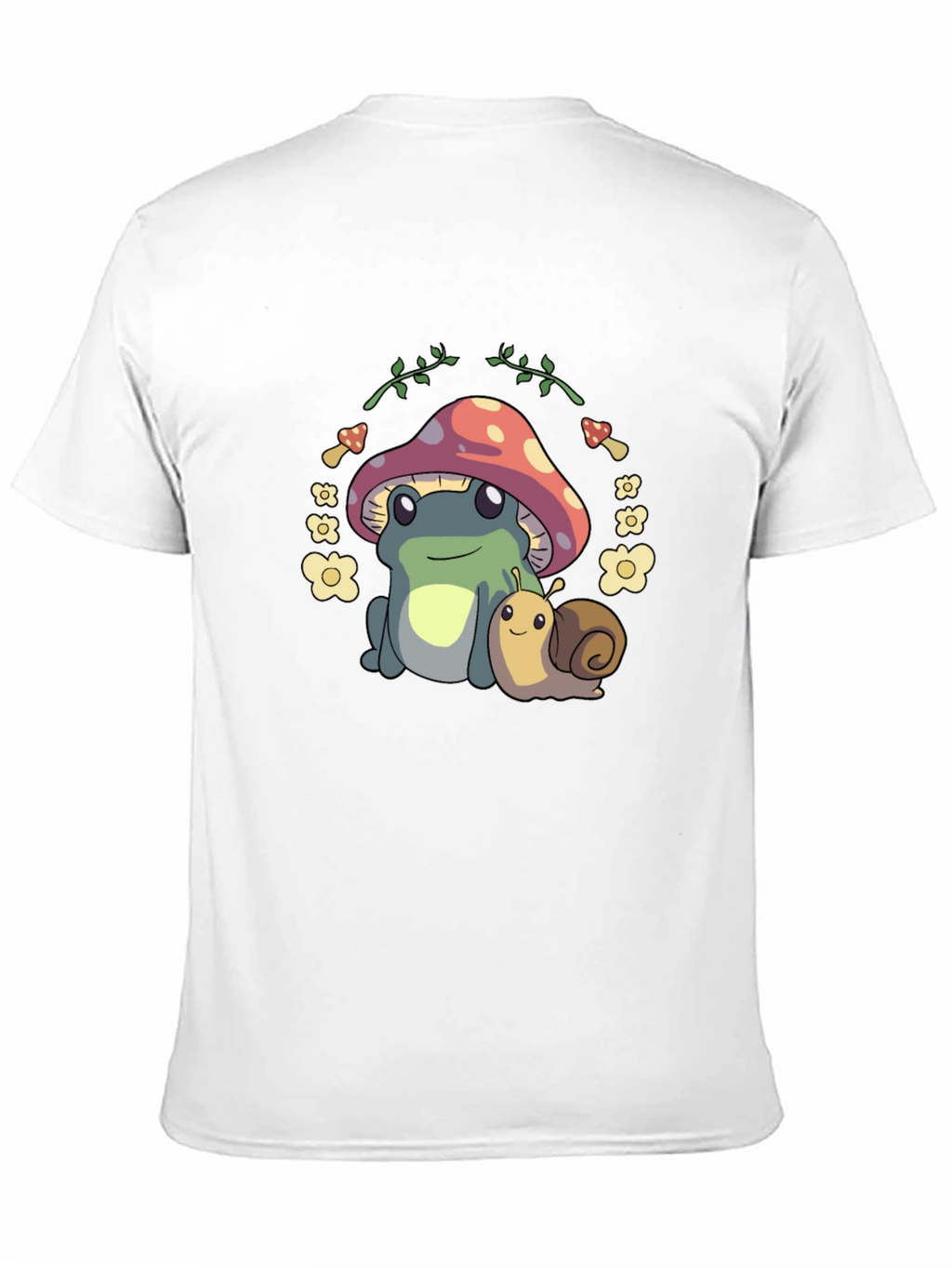 Cute Frog & Snail Mushroom T-Shirt - Unique Design
