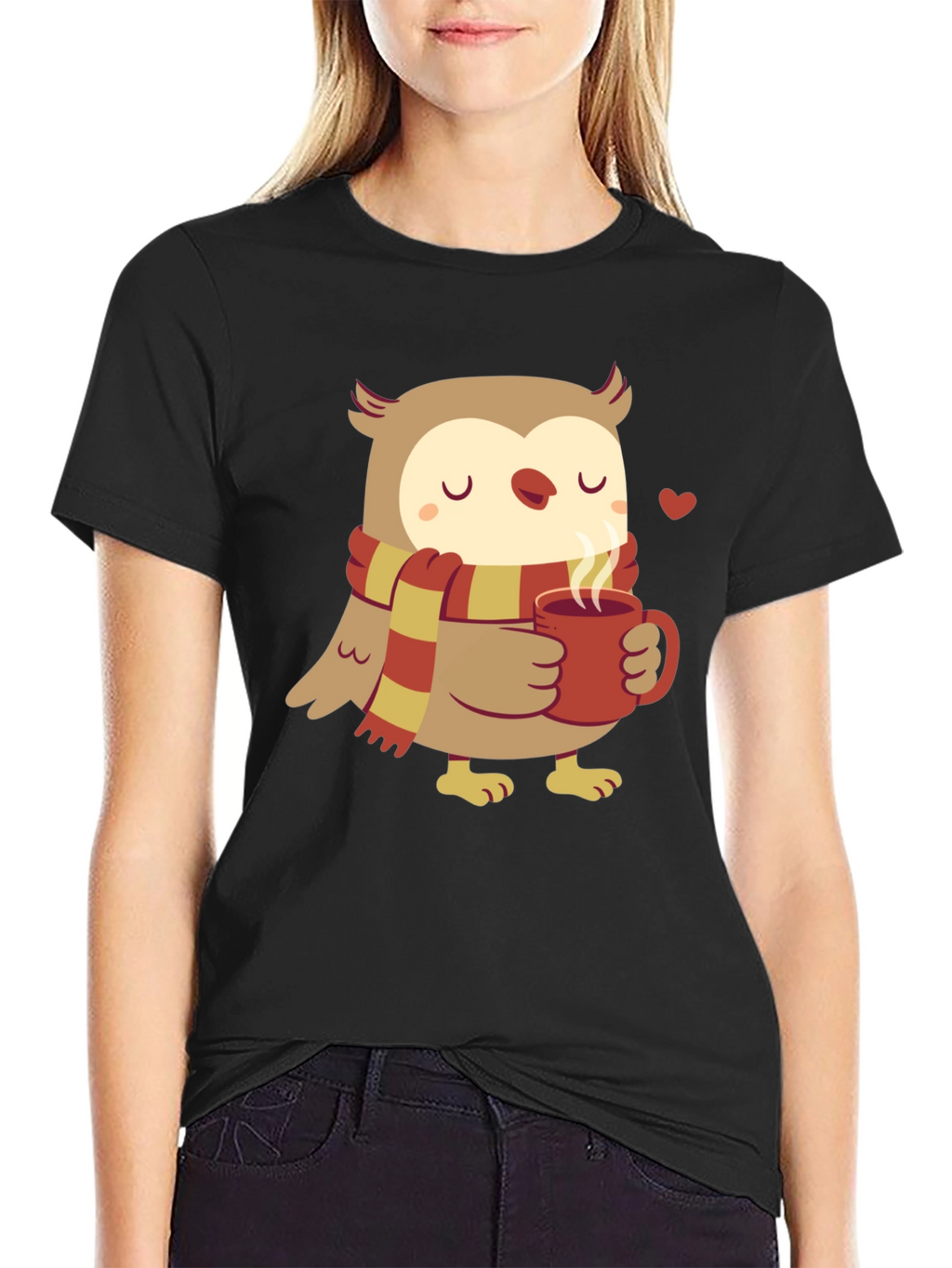 Cozy Owl T-Shirt - Cute Cartoon Design