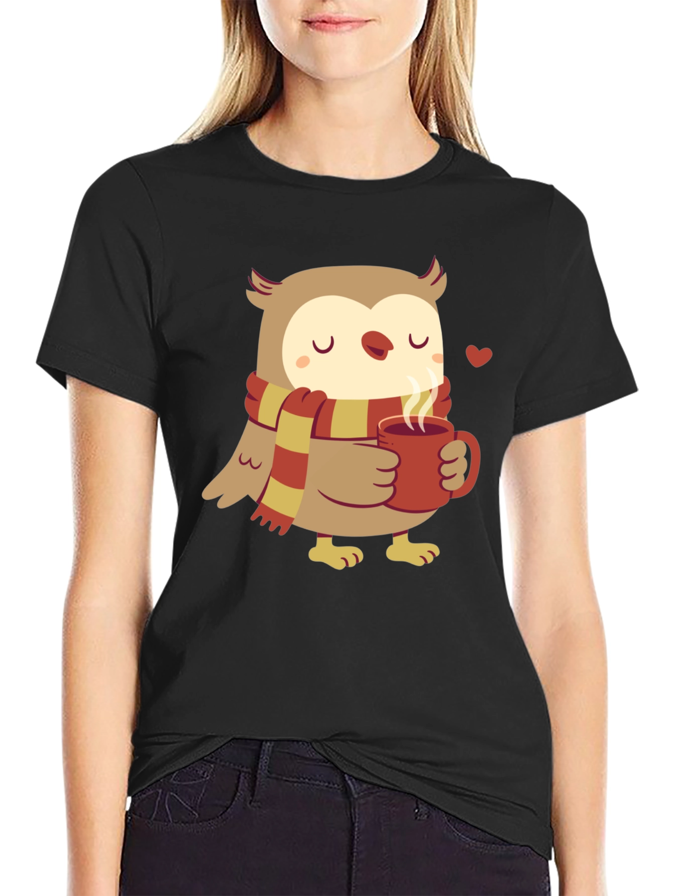Cozy Owl T-Shirt - Cute Cartoon Design