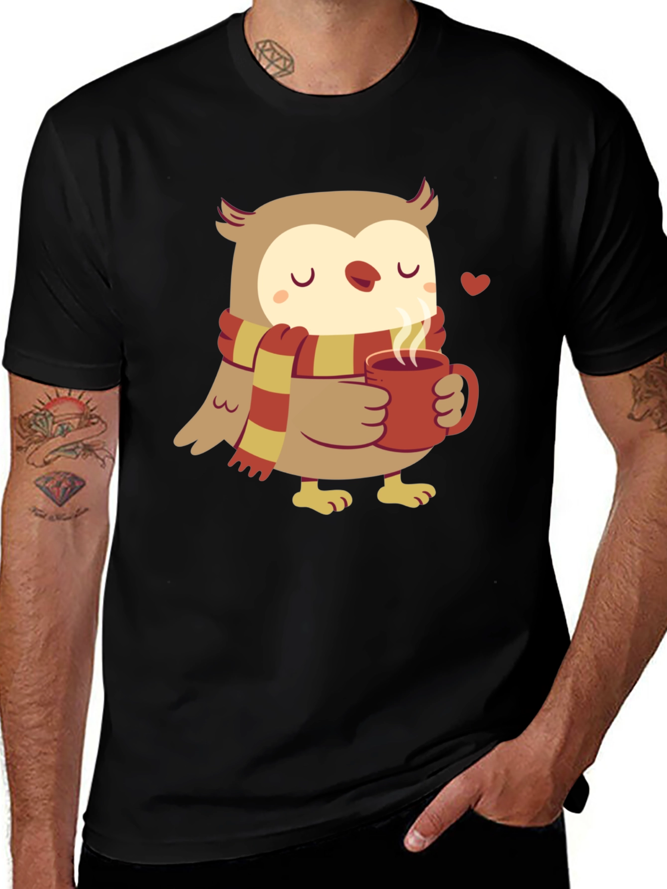Cozy Owl T-Shirt - Cute Cartoon Design