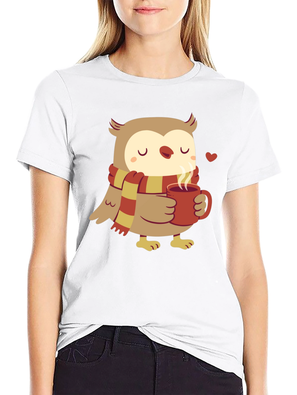 Cozy Owl T-Shirt - Cute Cartoon Design