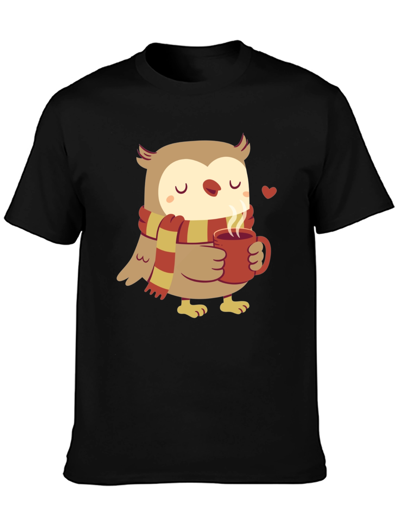 Cozy Owl T-Shirt - Cute Cartoon Design